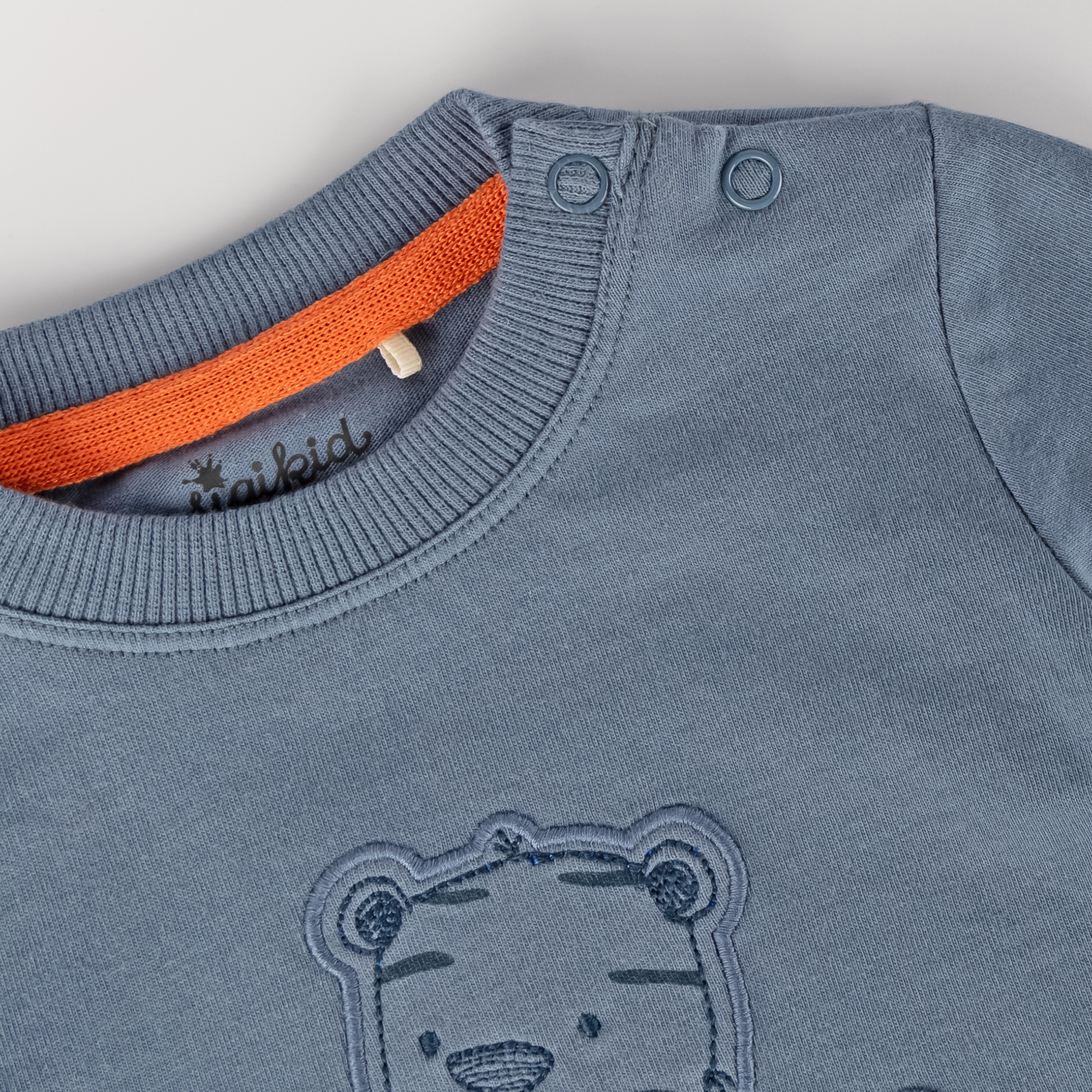 Blaues Baby T-Shirt mit Tiger Motiv, blau