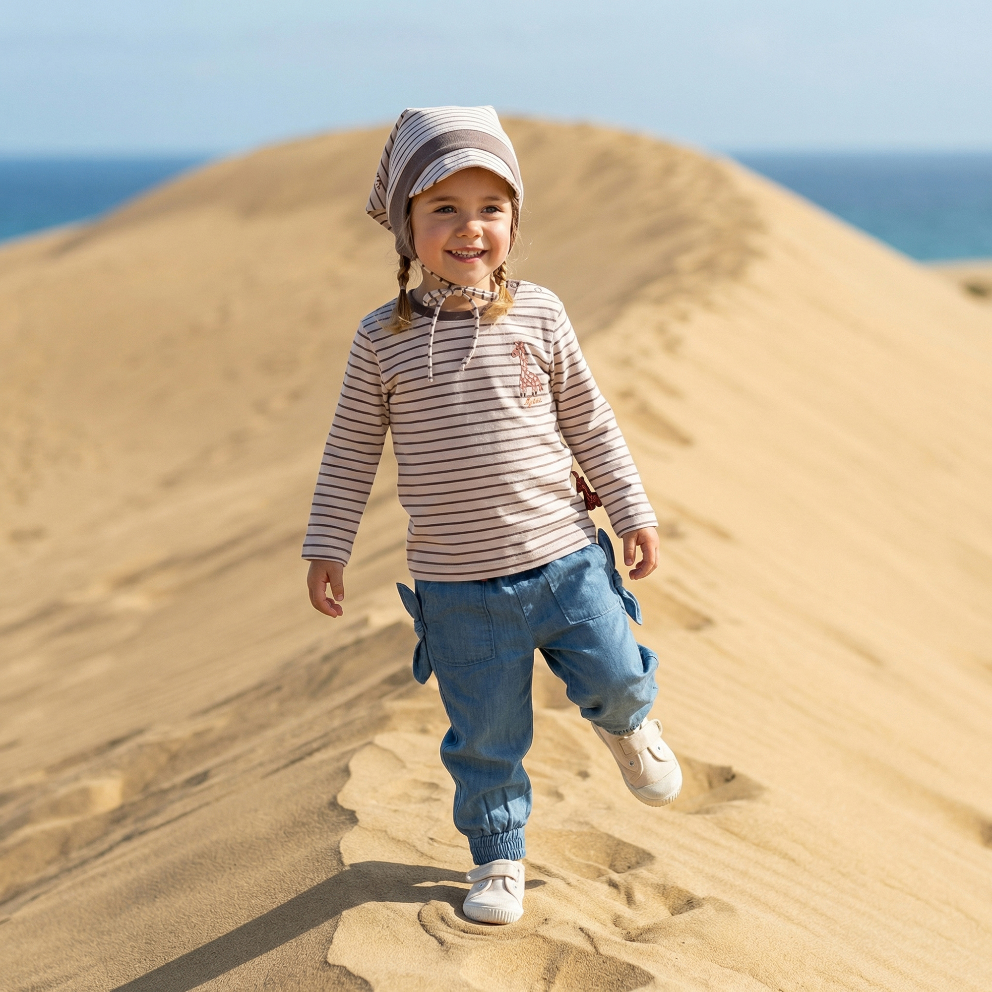 Striped baby long sleeve Tee, Savanne