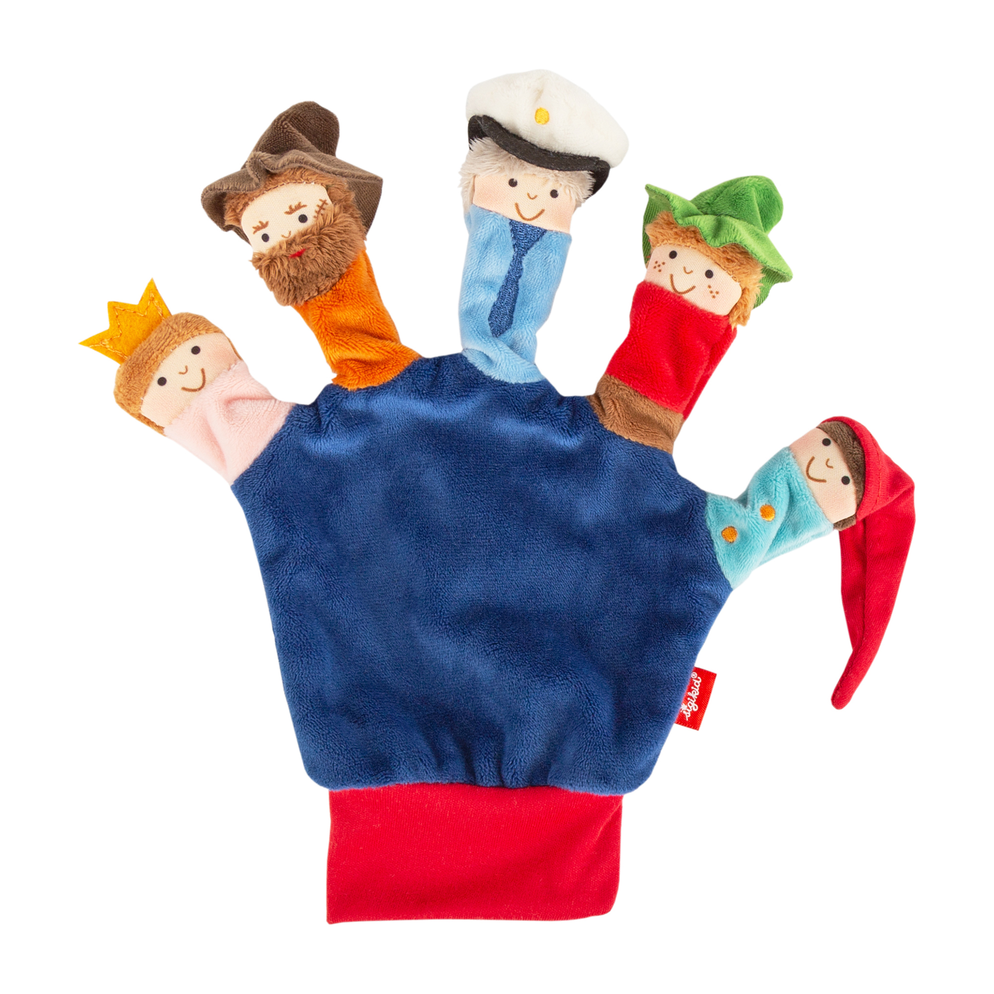 Plush glove finger puppets punch, policeman, robber Plush glove finger puppets punch, policeman, robber