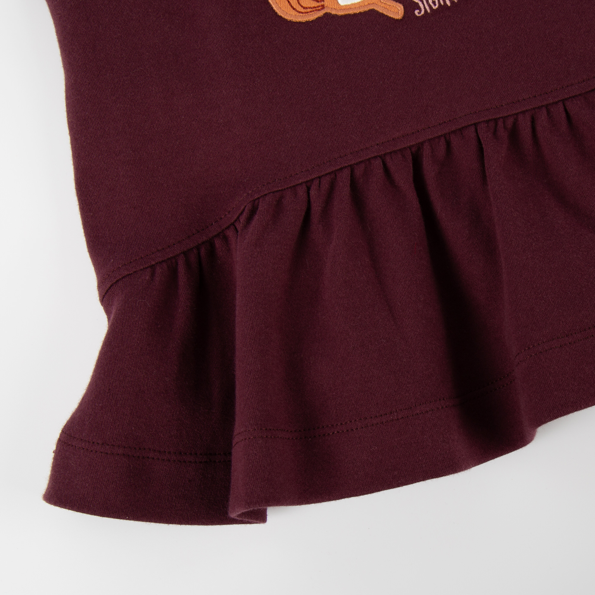 Baby Trägerkleid zum Wenden dunkelrot/Herbstprint