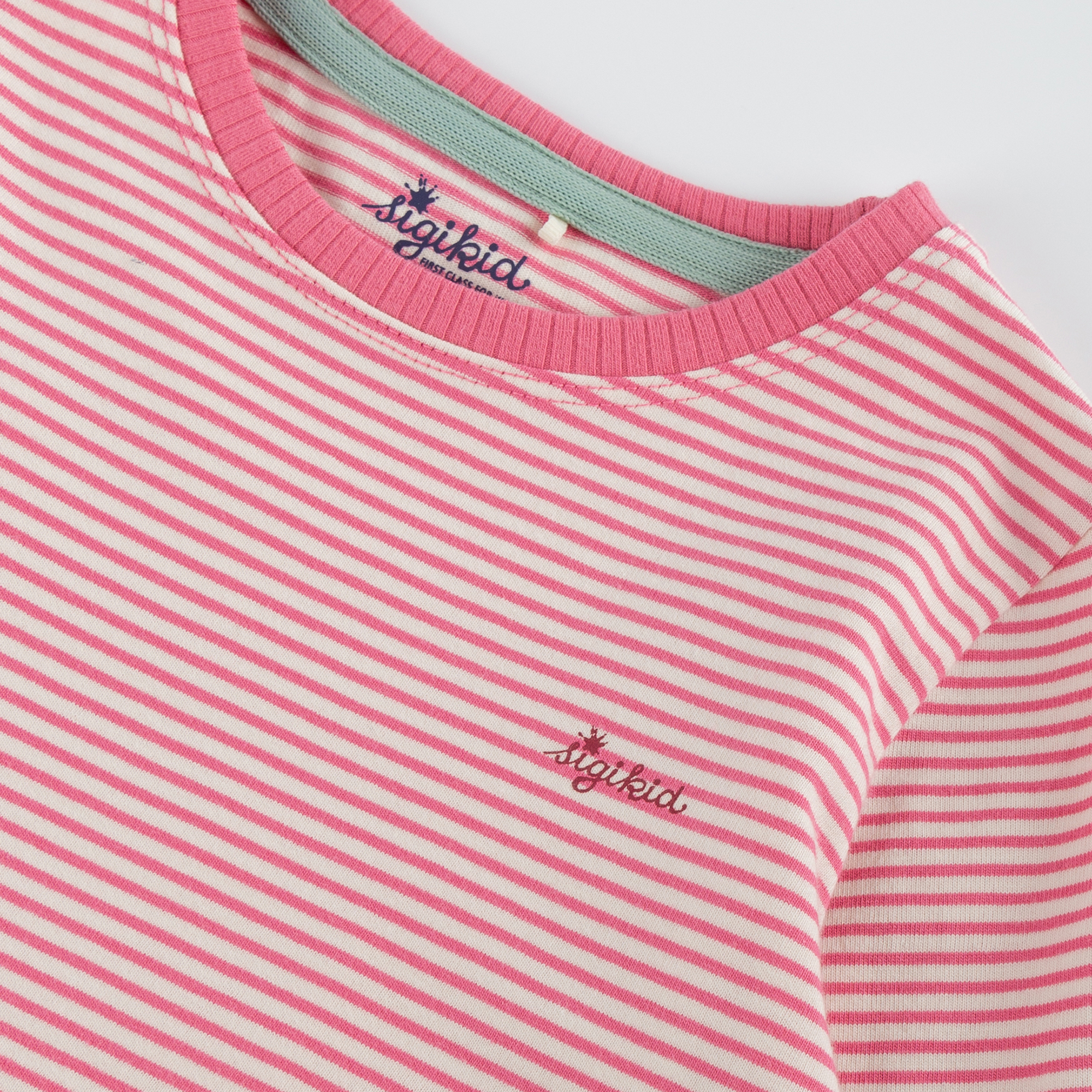 Kinder Langarmshirt Hund Funny Dog, rosa geringelt Kinder Langarmshirt Hund Funny Dog, rosa geringelt