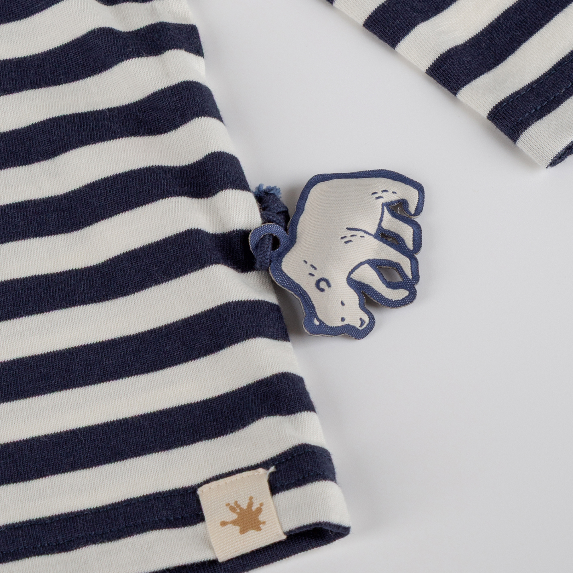 Kinder Langarmshirt Eisbär Polar Friends, blau/weiß geringelt Kinder Langarmshirt Eisbär Polar Friends, blau/weiß geringelt