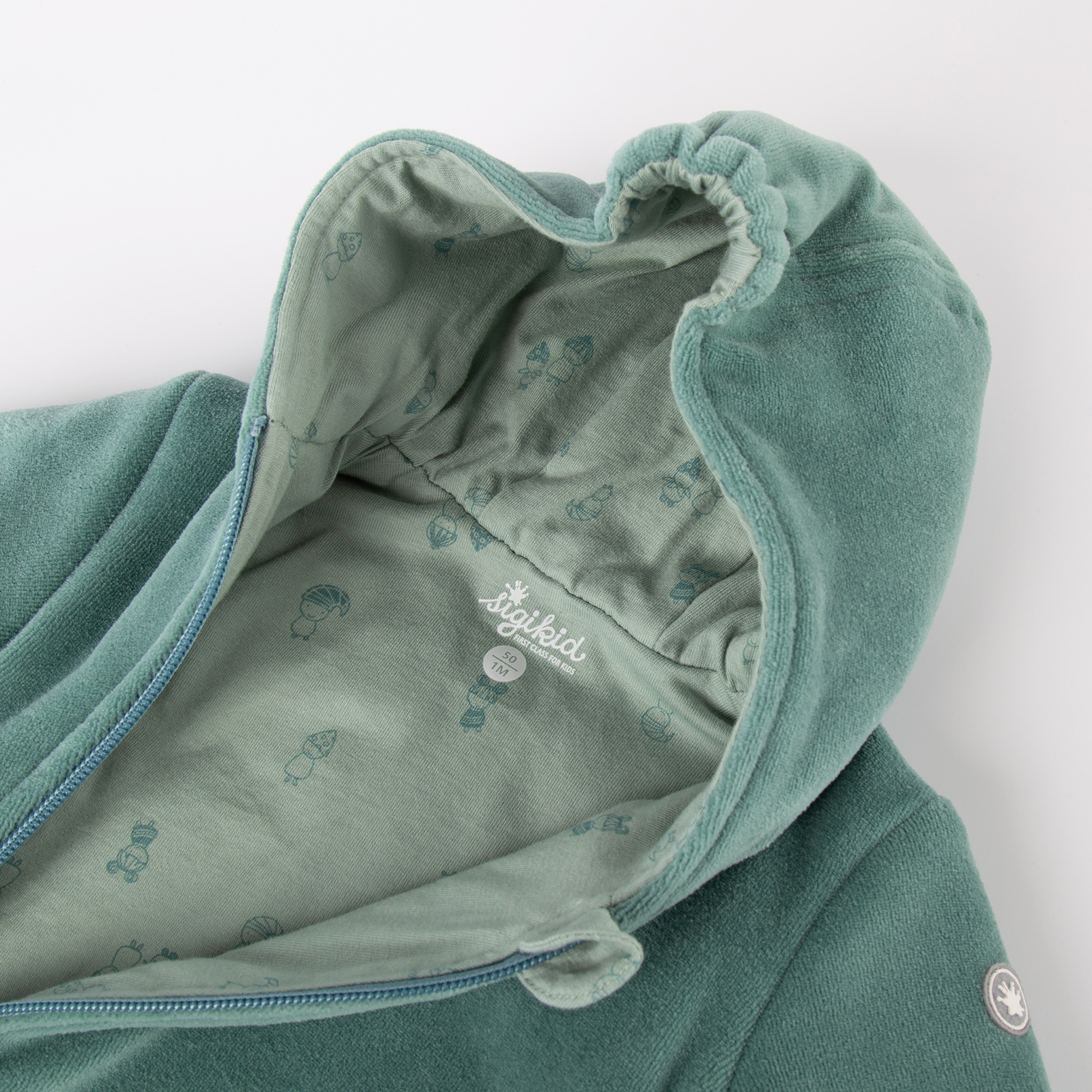 Mint green newborn baby velour overall, lined, interlined Mint green newborn baby velour overall, lined, interlined