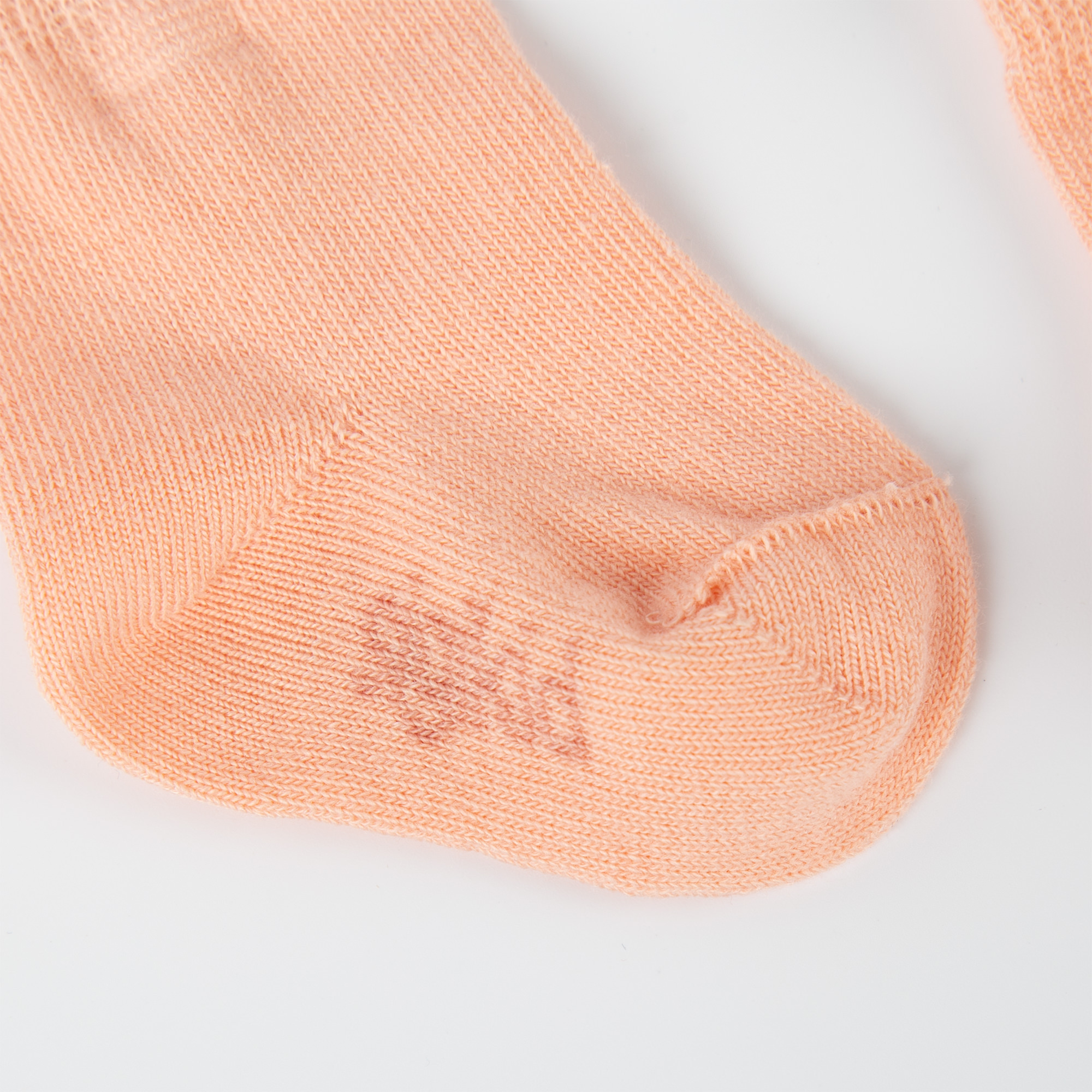 2-pair-set newborn baby socks, apricot/rosé