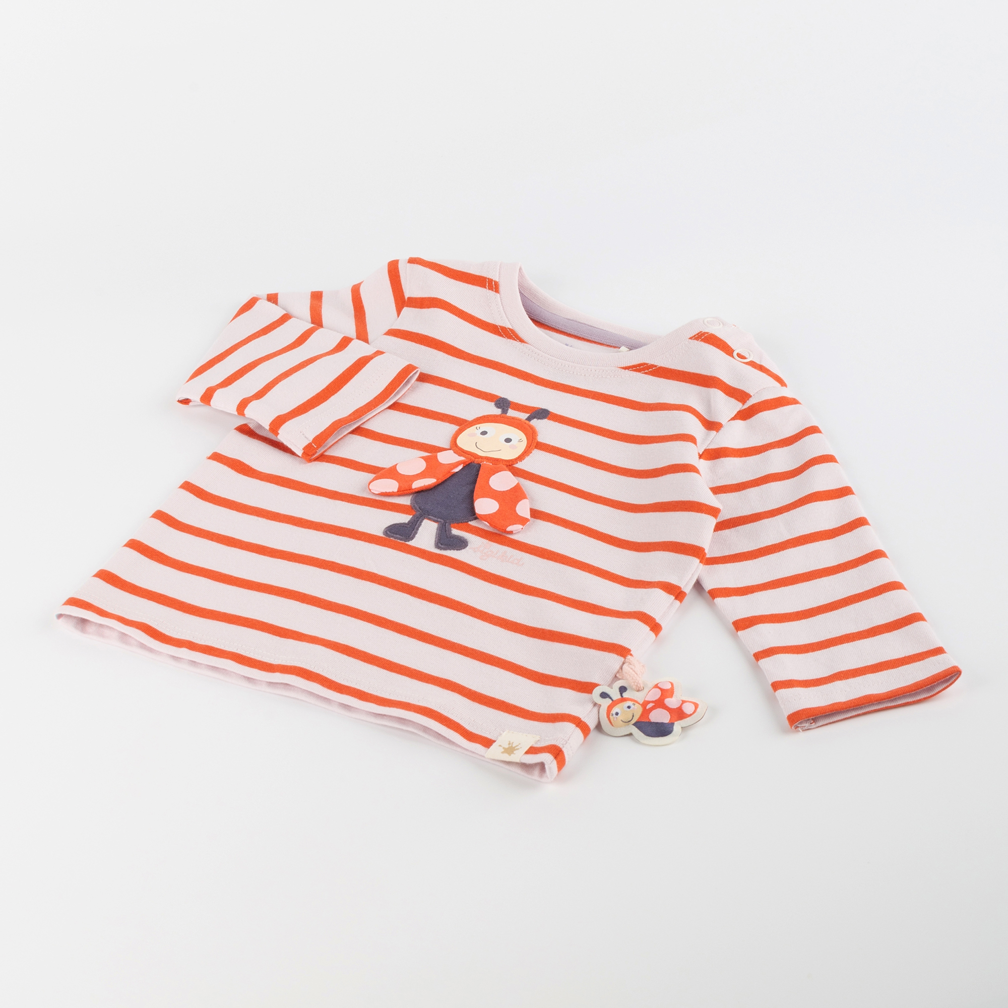 Baby long sleeve Tee striped, Happy Ladybug