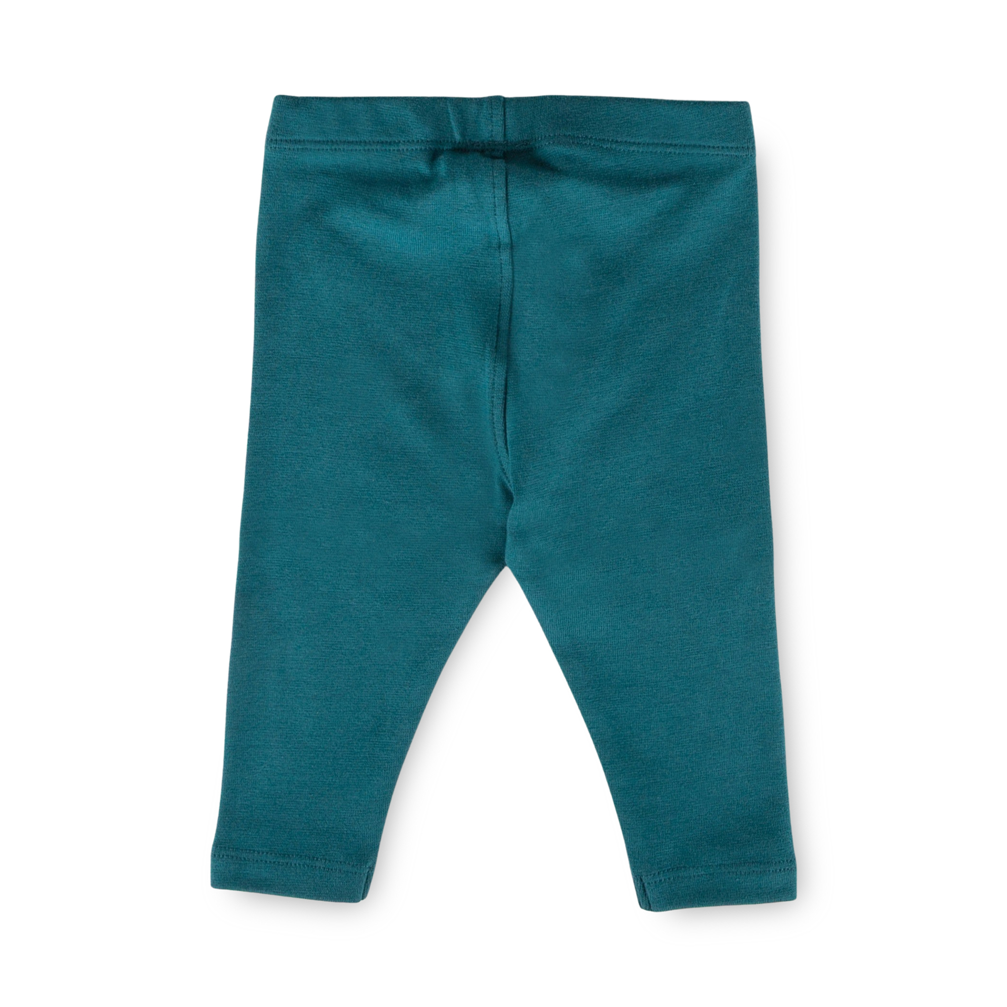 Baby rib knit leggings, teal blue