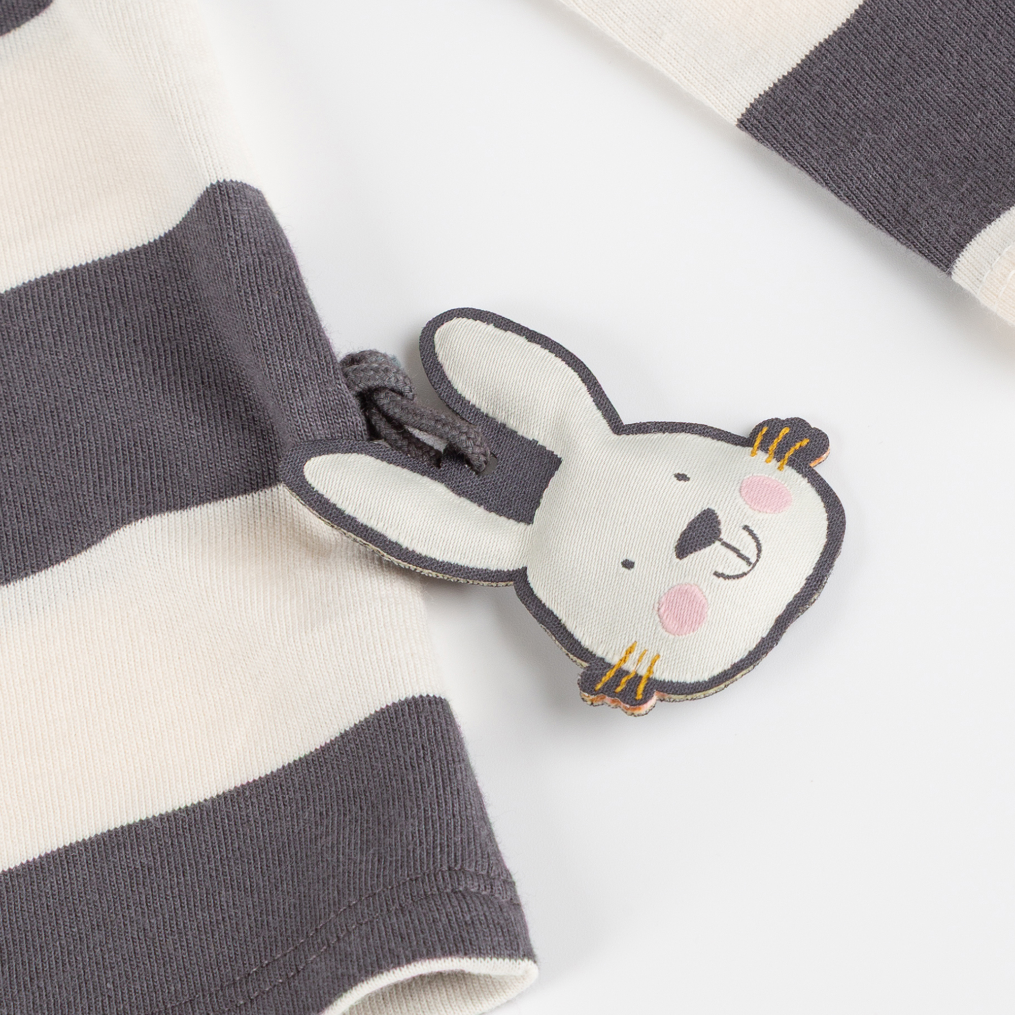 Striped children's long sleeve Tee Snow Bunny