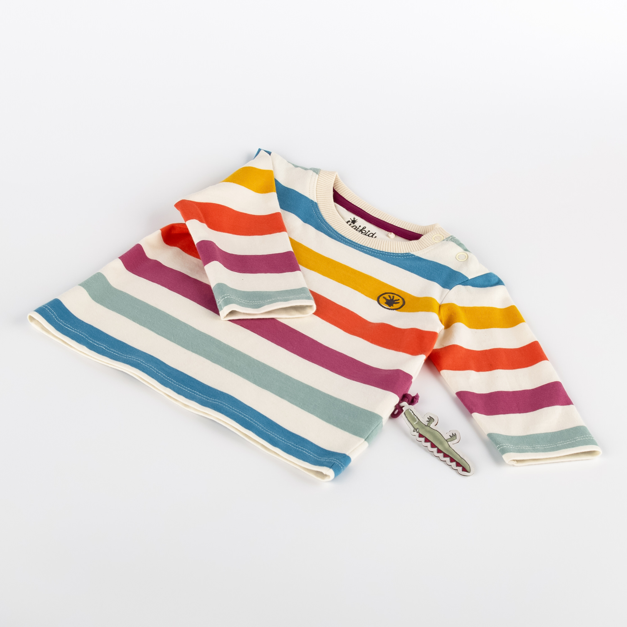 Striped baby long sleeve Tee, multicoloured