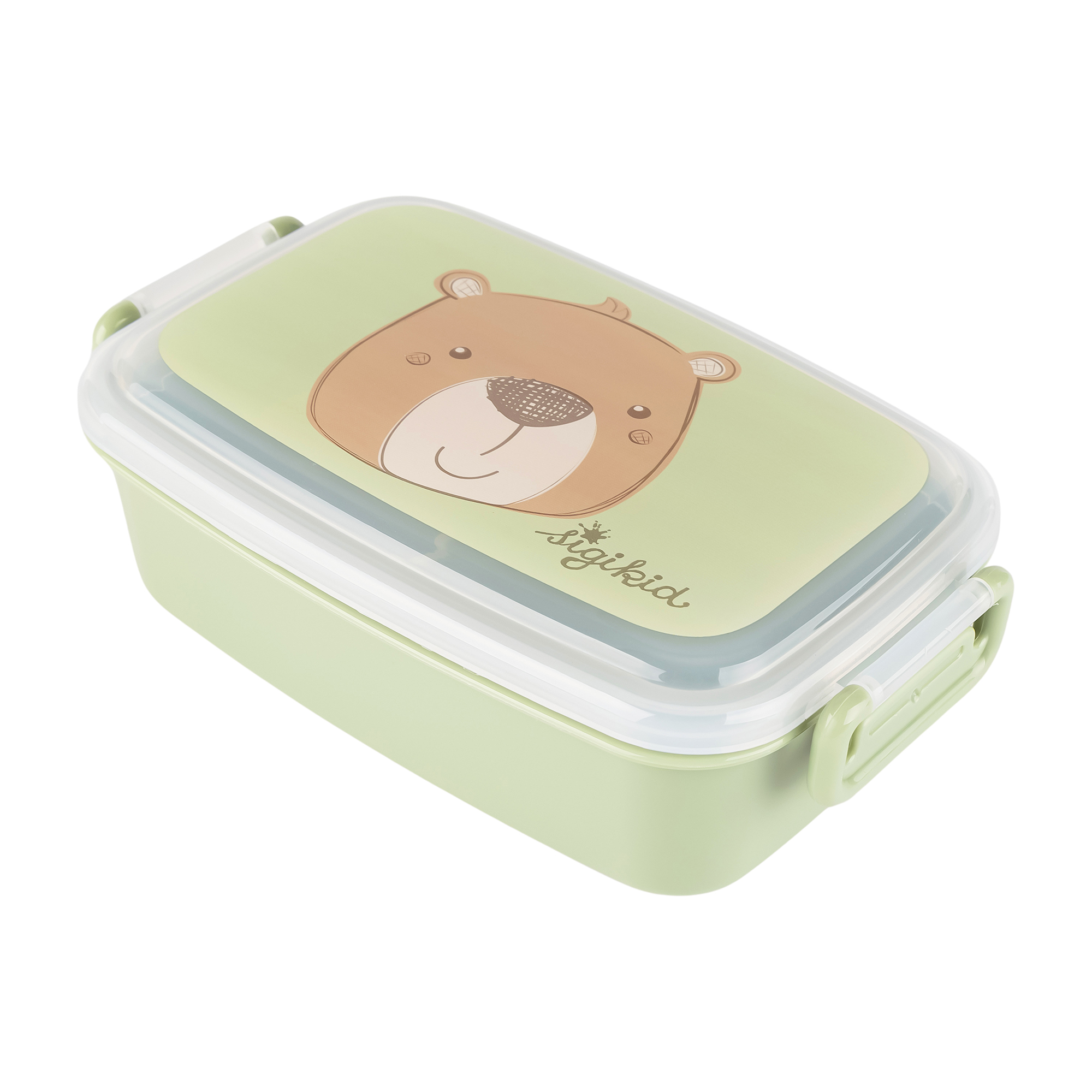 Lunchbox bear, removable partition inside