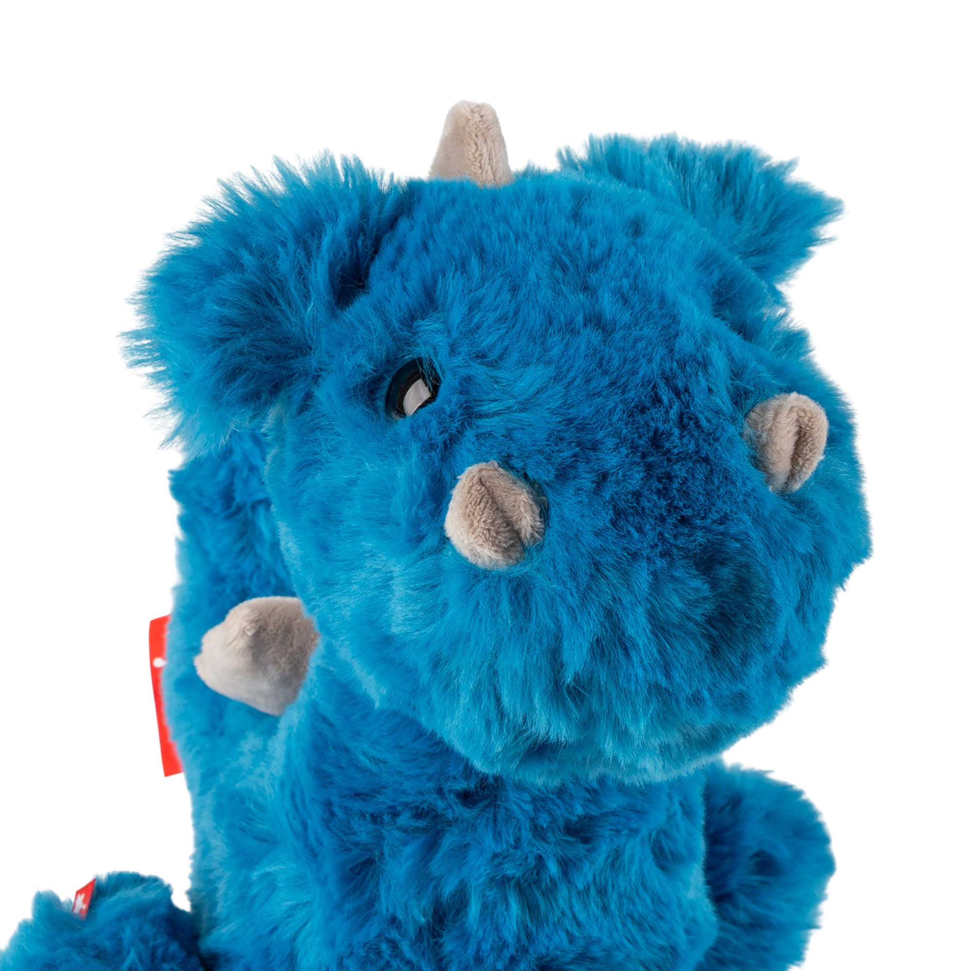 Silky soft plush toy dragon, blue