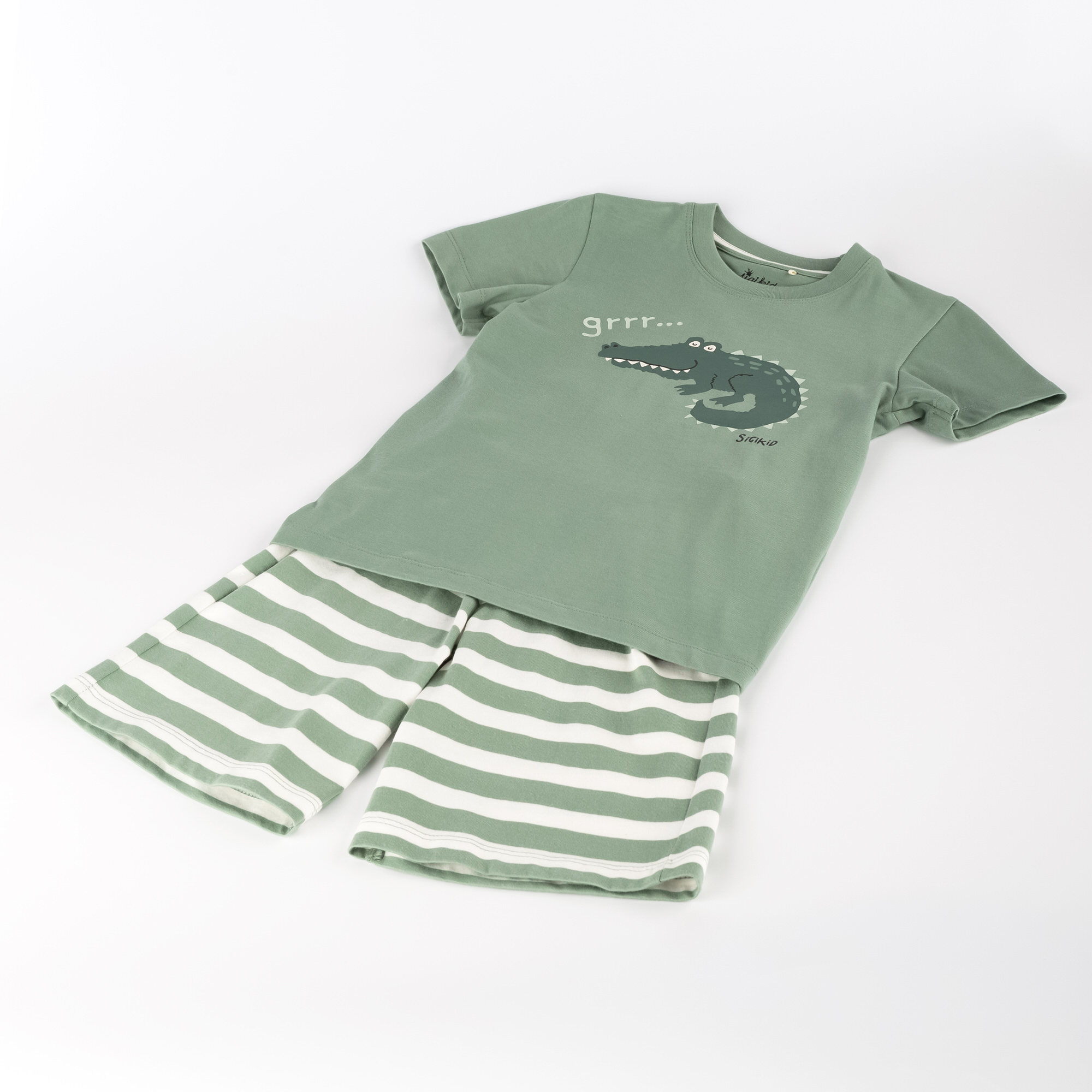 Kinder Shorty Pyjama Krokodil, grün Kinder Shorty Pyjama Krokodil, grün