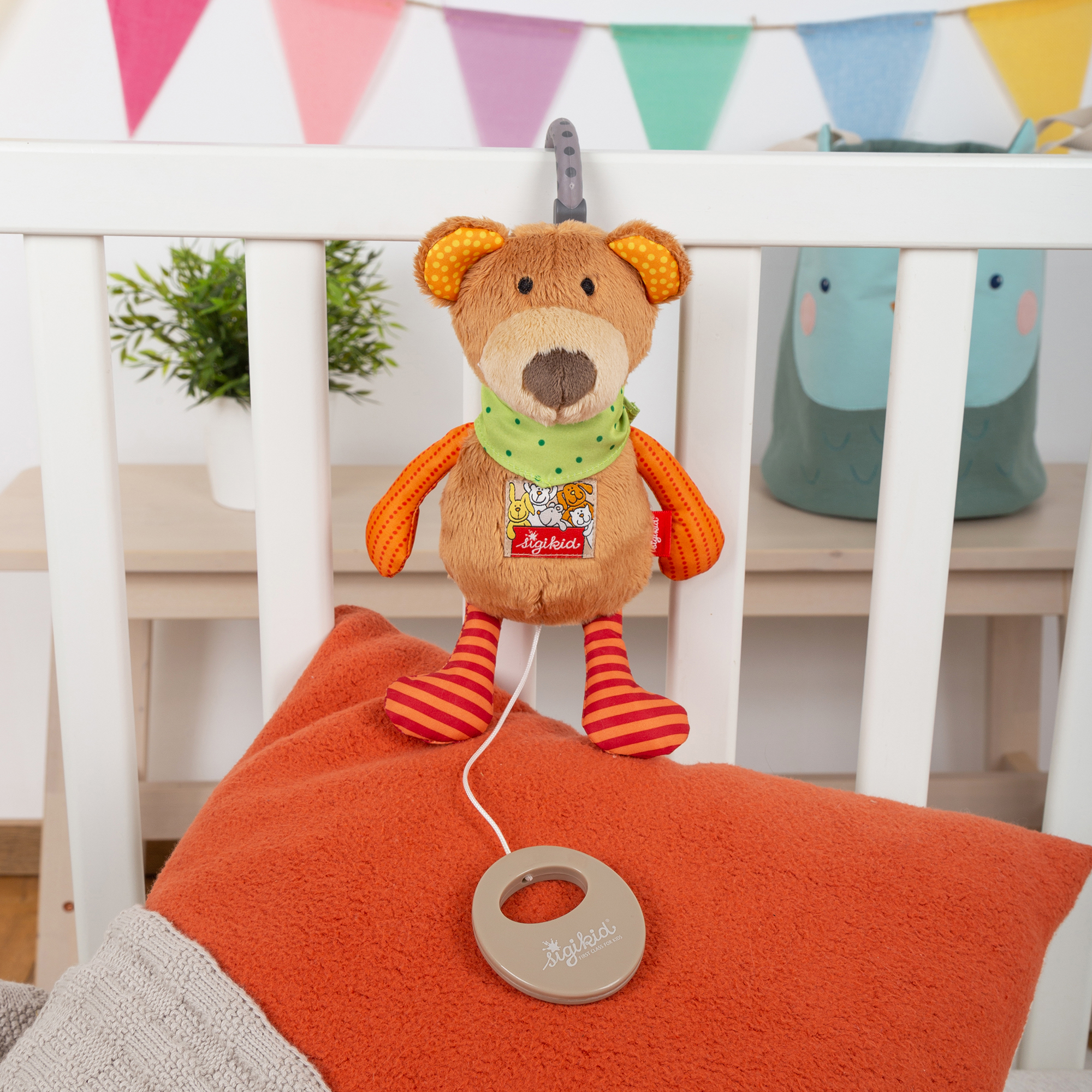 Musical plush teddy bear