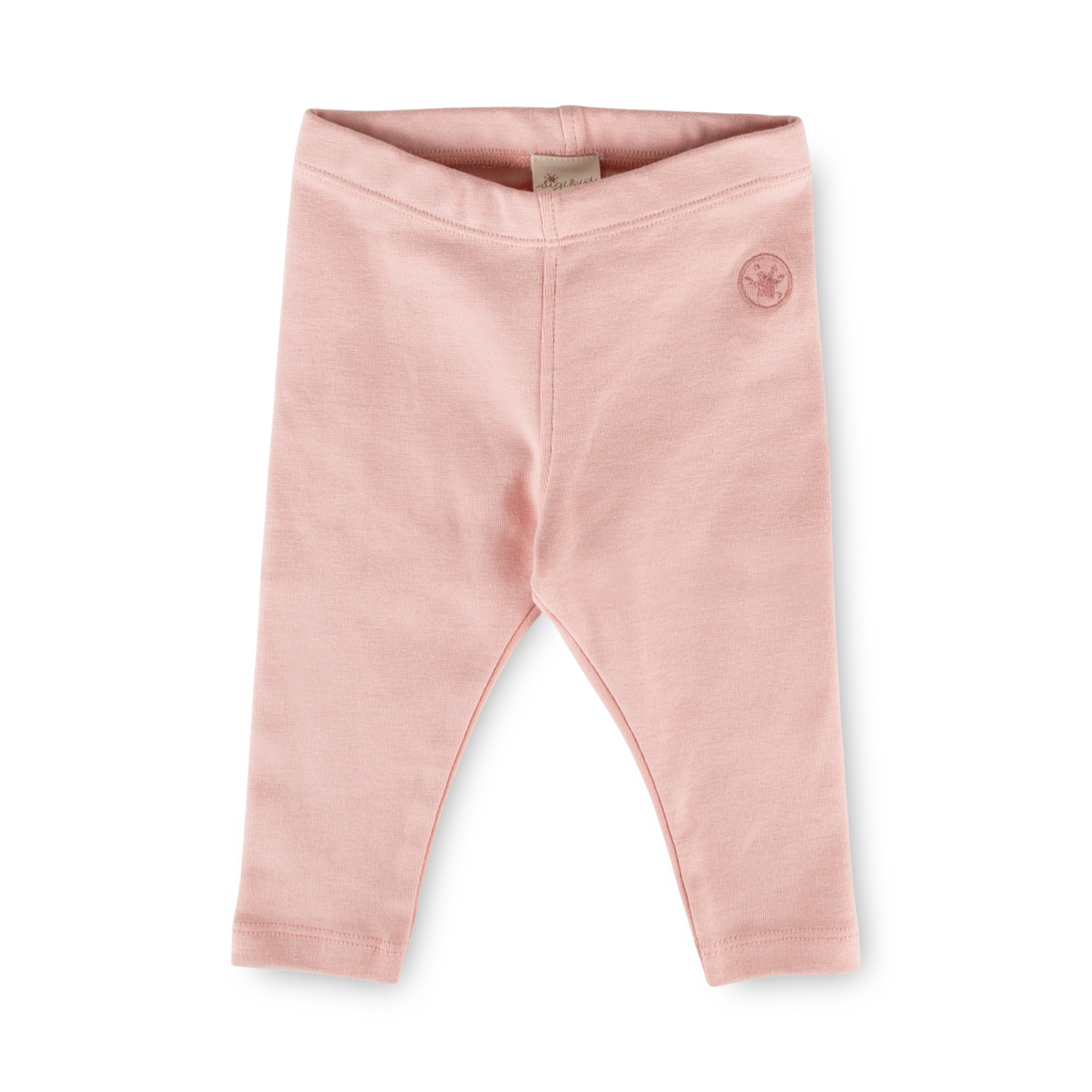 Baby rib knit leggings, pastel pink