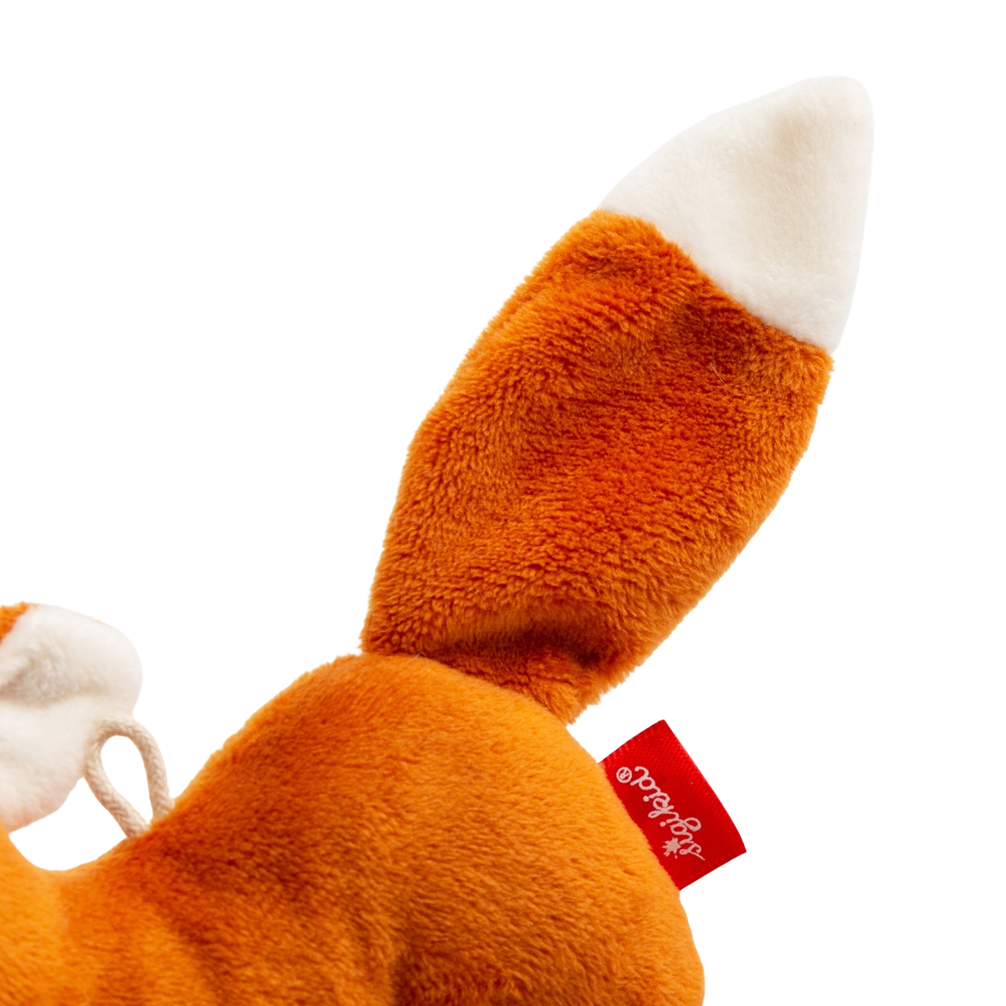 Baby grasping soft toy rattle fox
