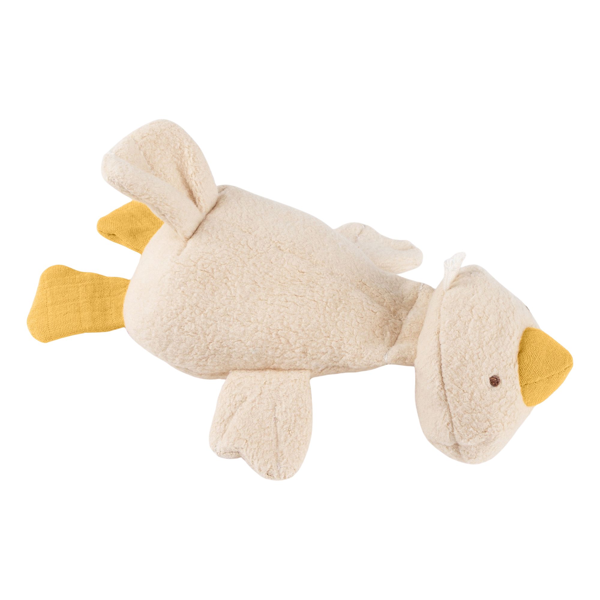 Baby Greifling Gans mit Knister- und Quietschfunktion, beige