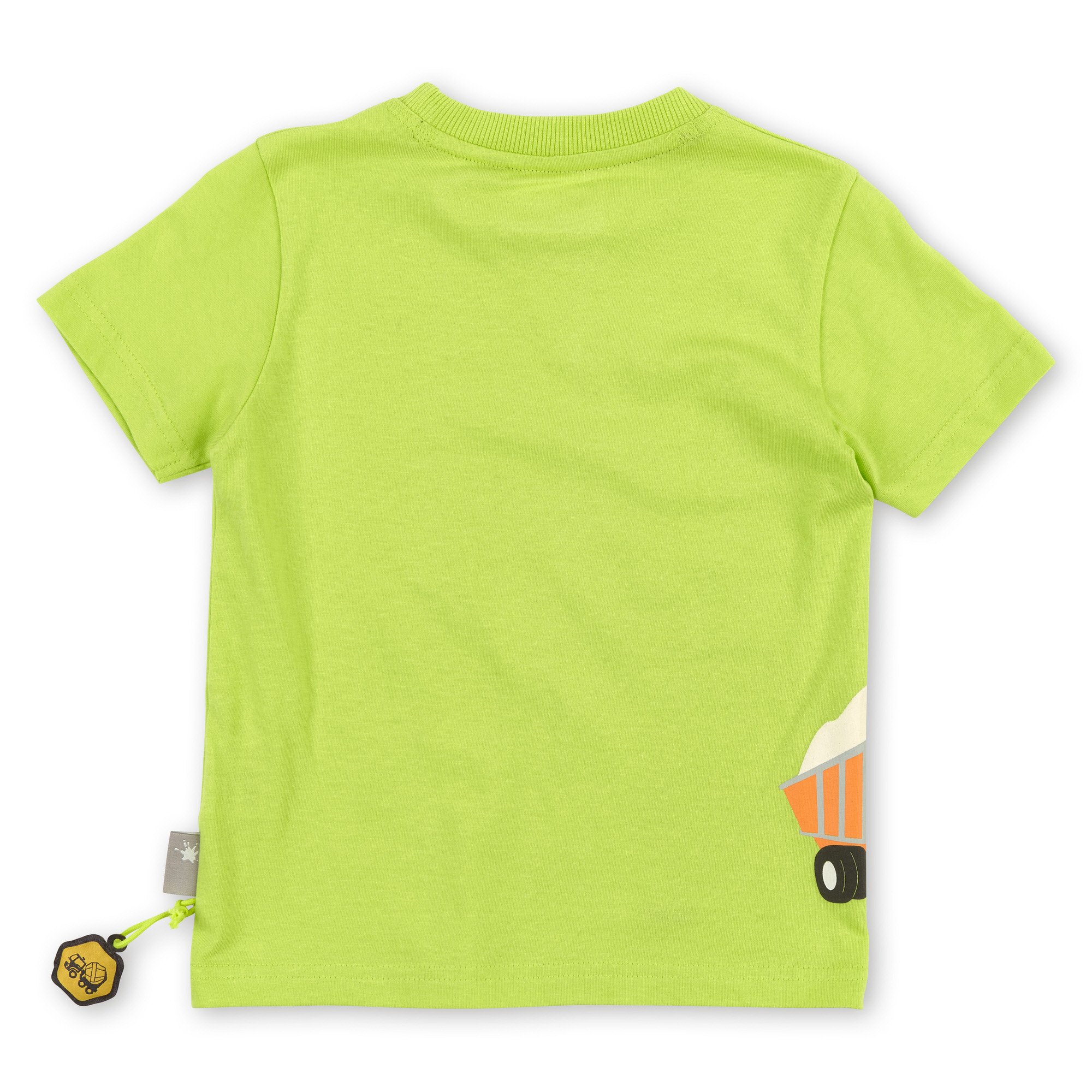 Green boys' T-shirt dumper truck