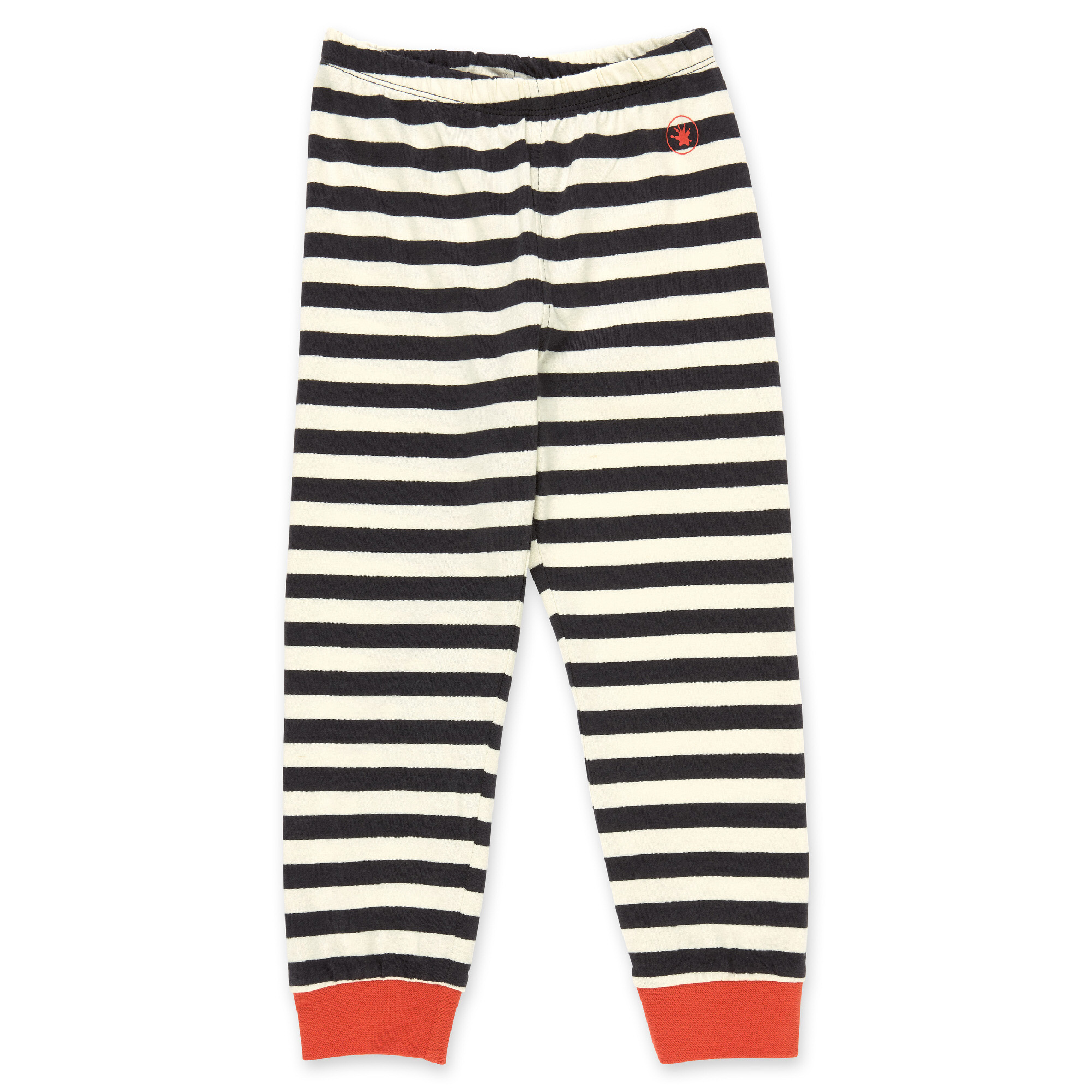 Children's summer pyjamas, red & black/white striped