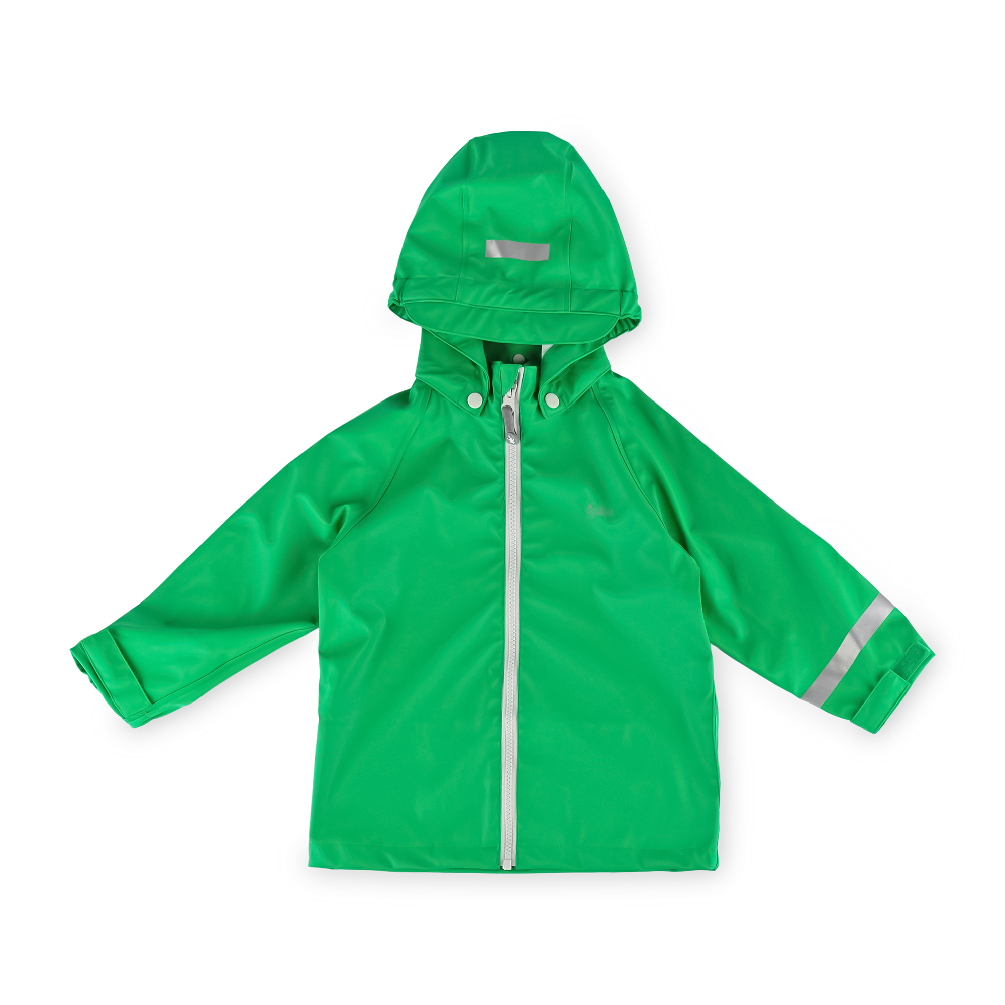Kids' rain jacket, bright green