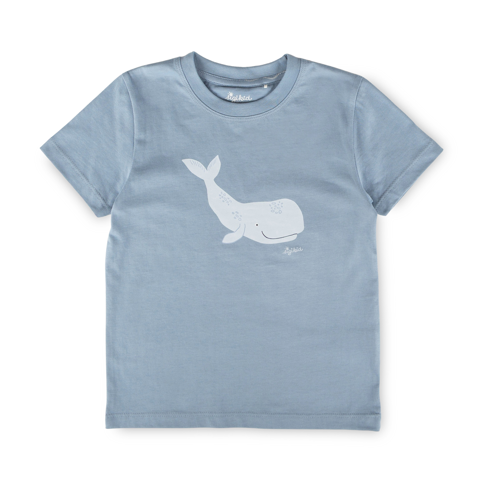 Children's short-sleeved pajamas whale, light blue