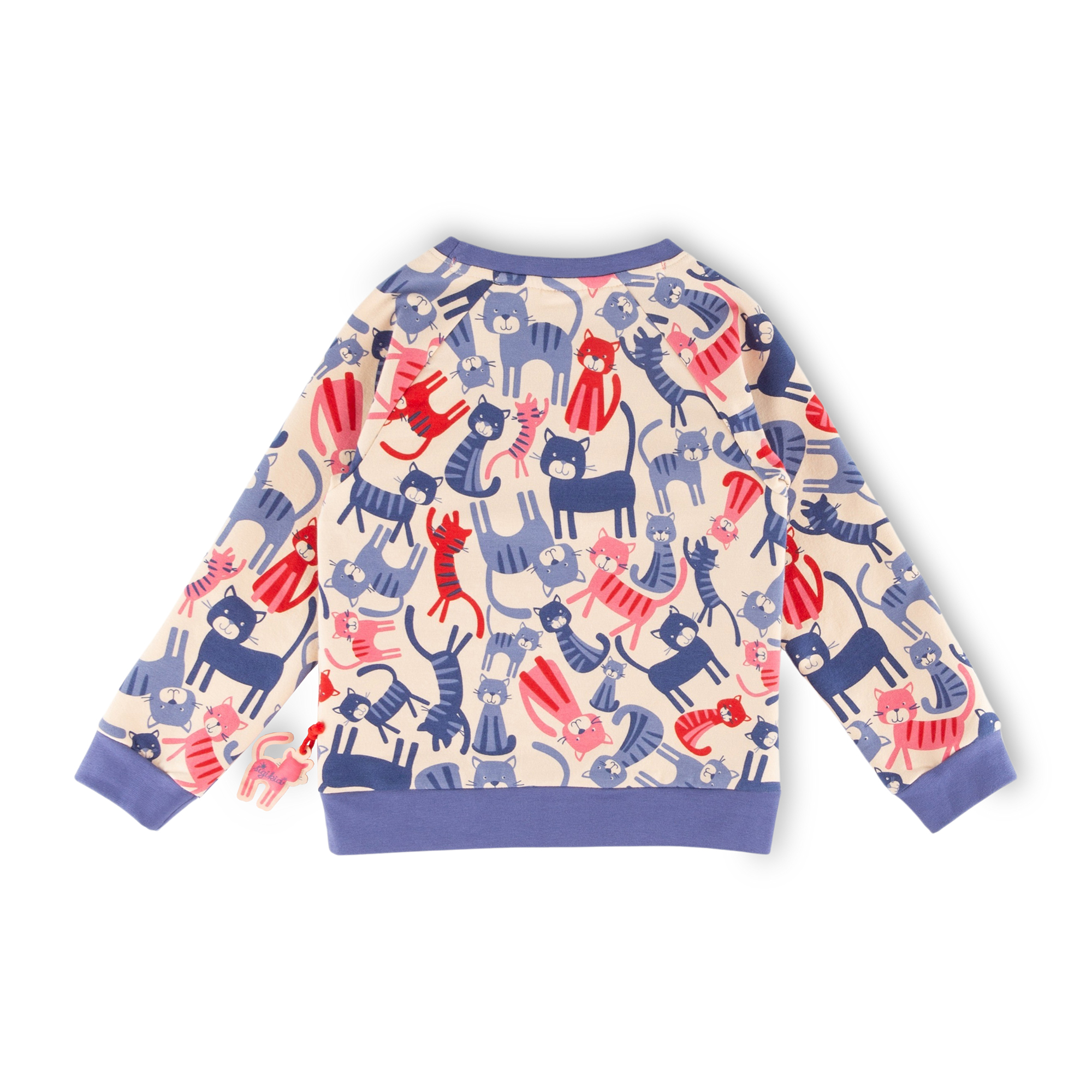 Kinder Sweatshirt, bunter Katzen-Print