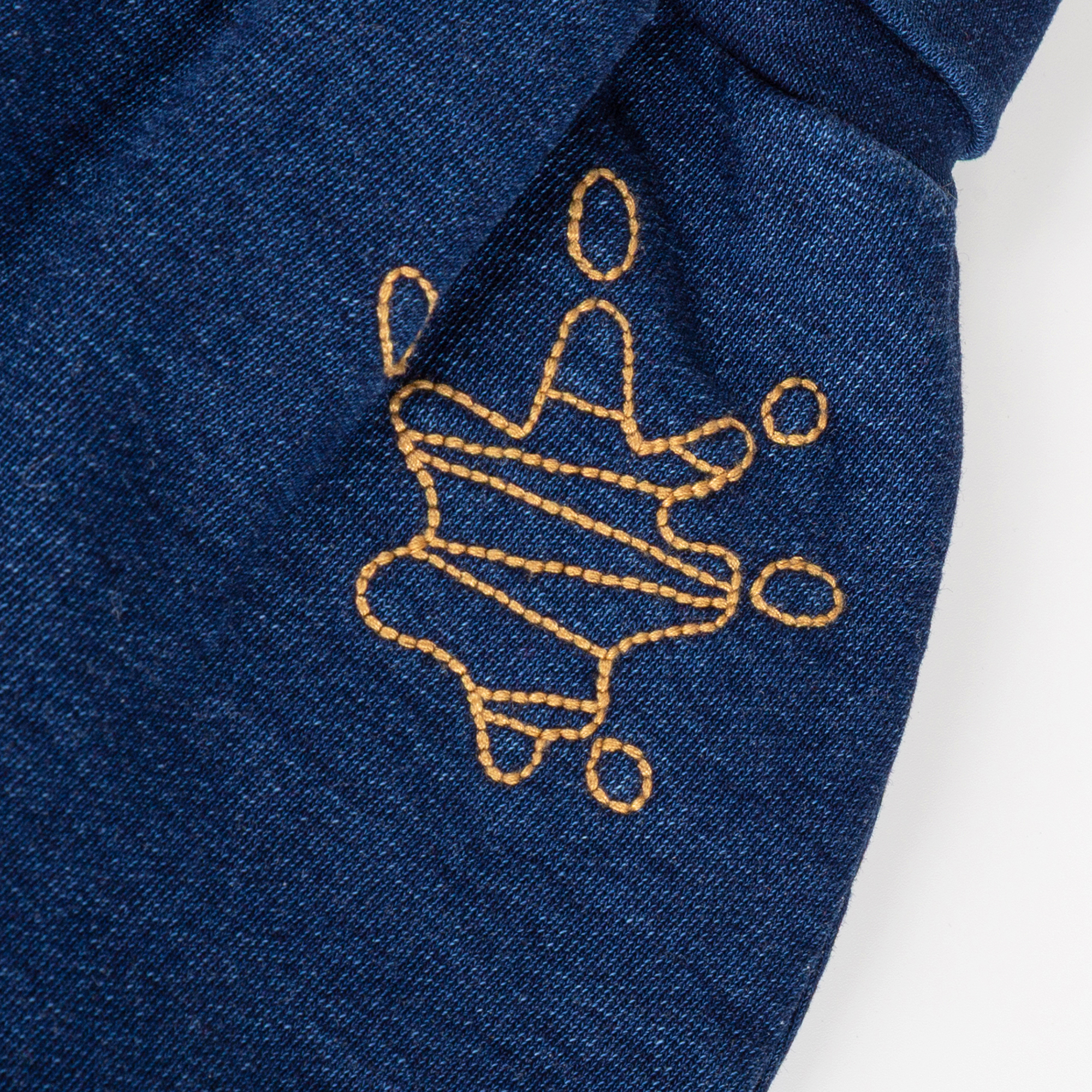Baby Sweathose Denim Optik Klecks, dunkelblau