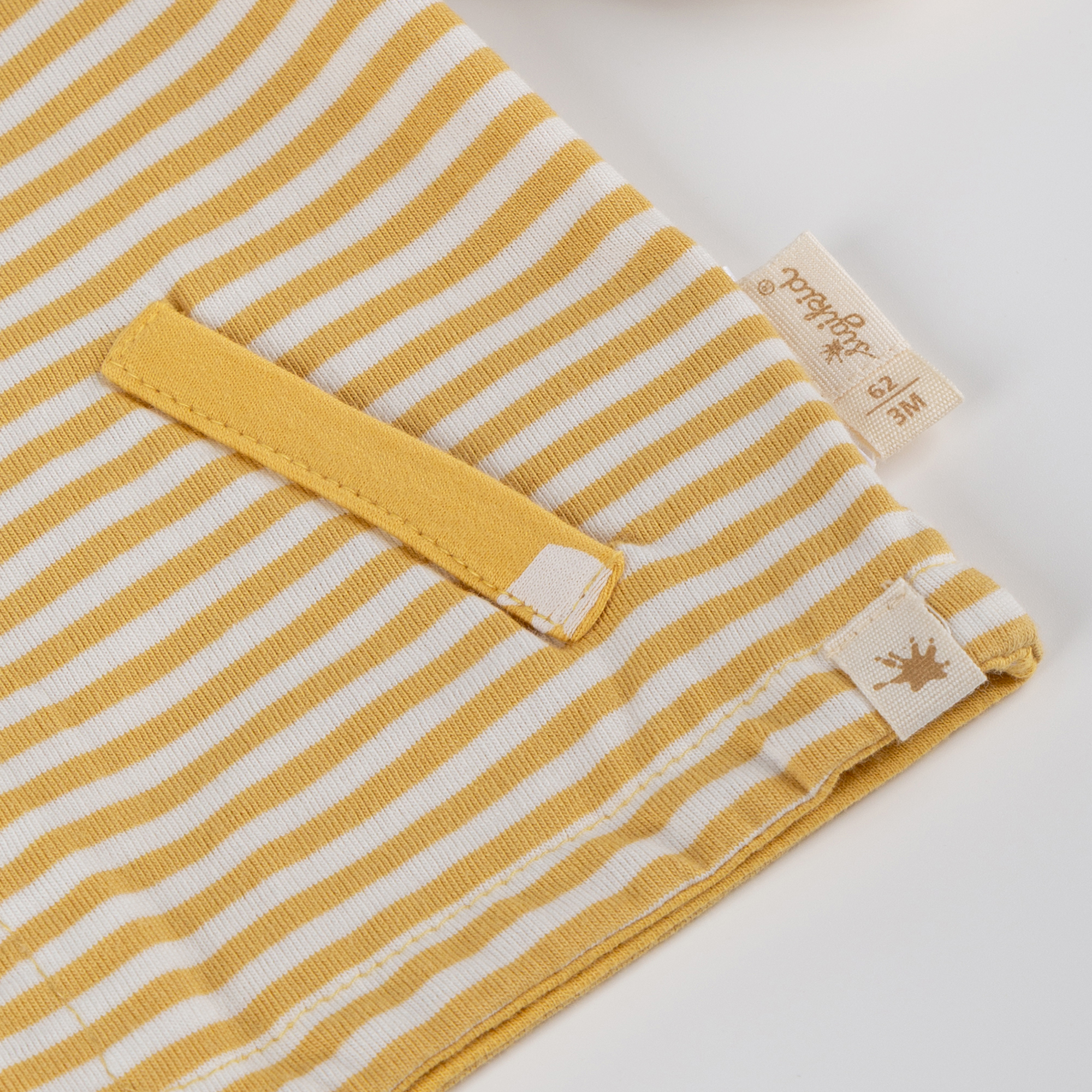 Newborn baby jacket mouse, reversible, yellow