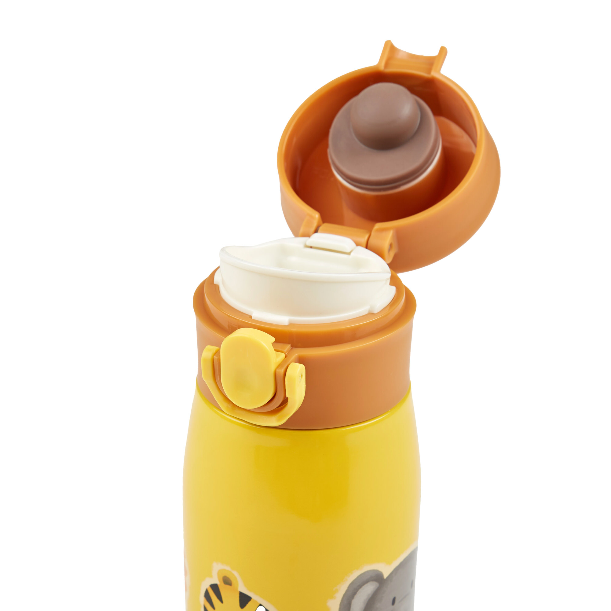 Insulated stainless steel drink bottle zoo animals for children