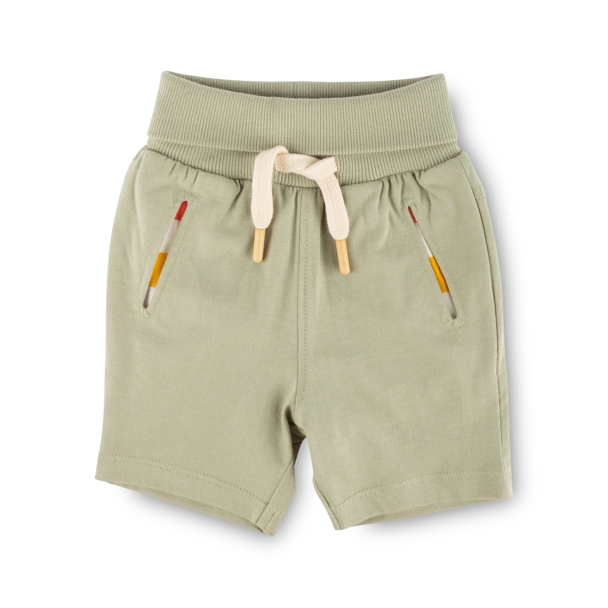 Baby jersey bermuda shorts reed green, Happy Crocodile