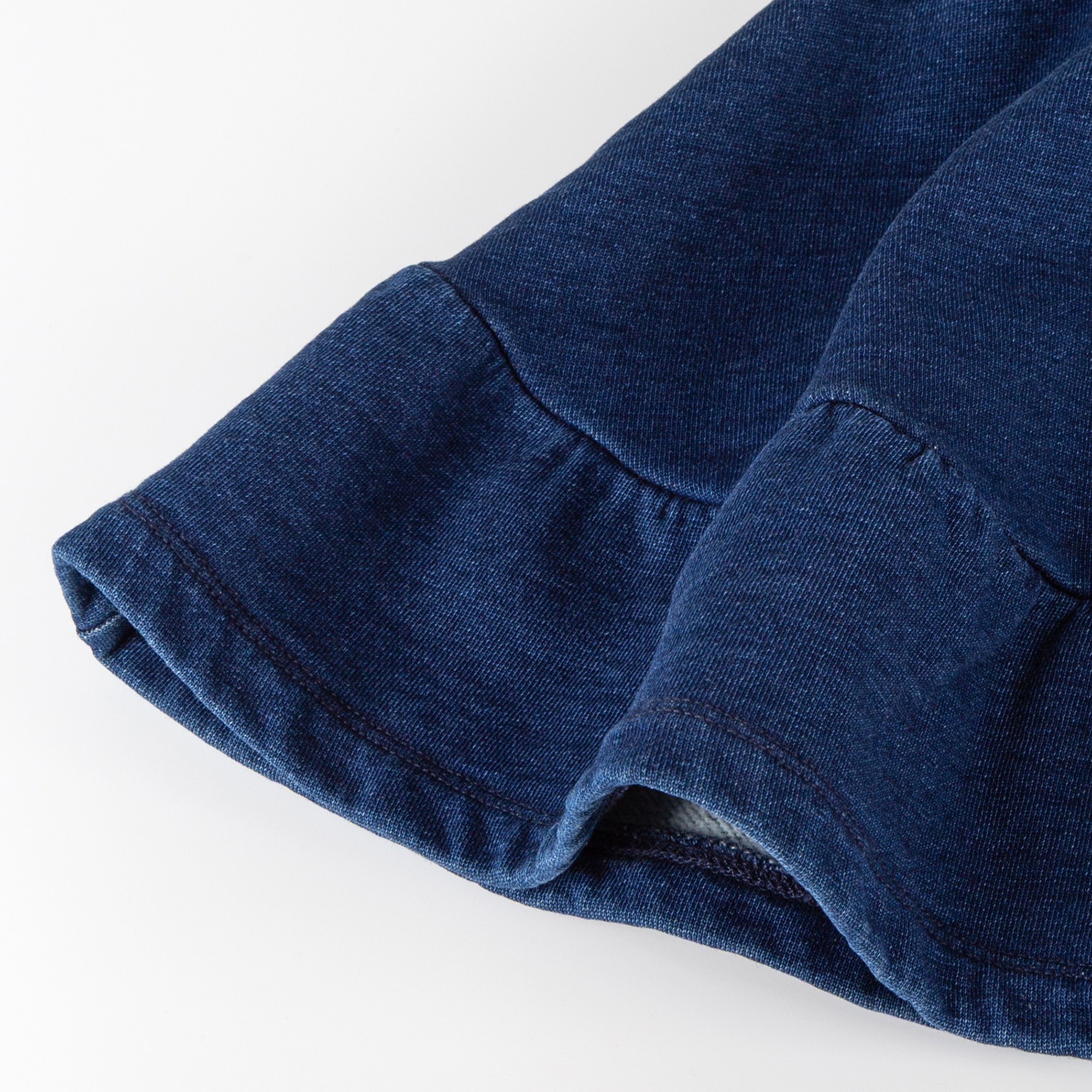 Kinder Sweatrock Denim Optik Klecks , dunkelblau