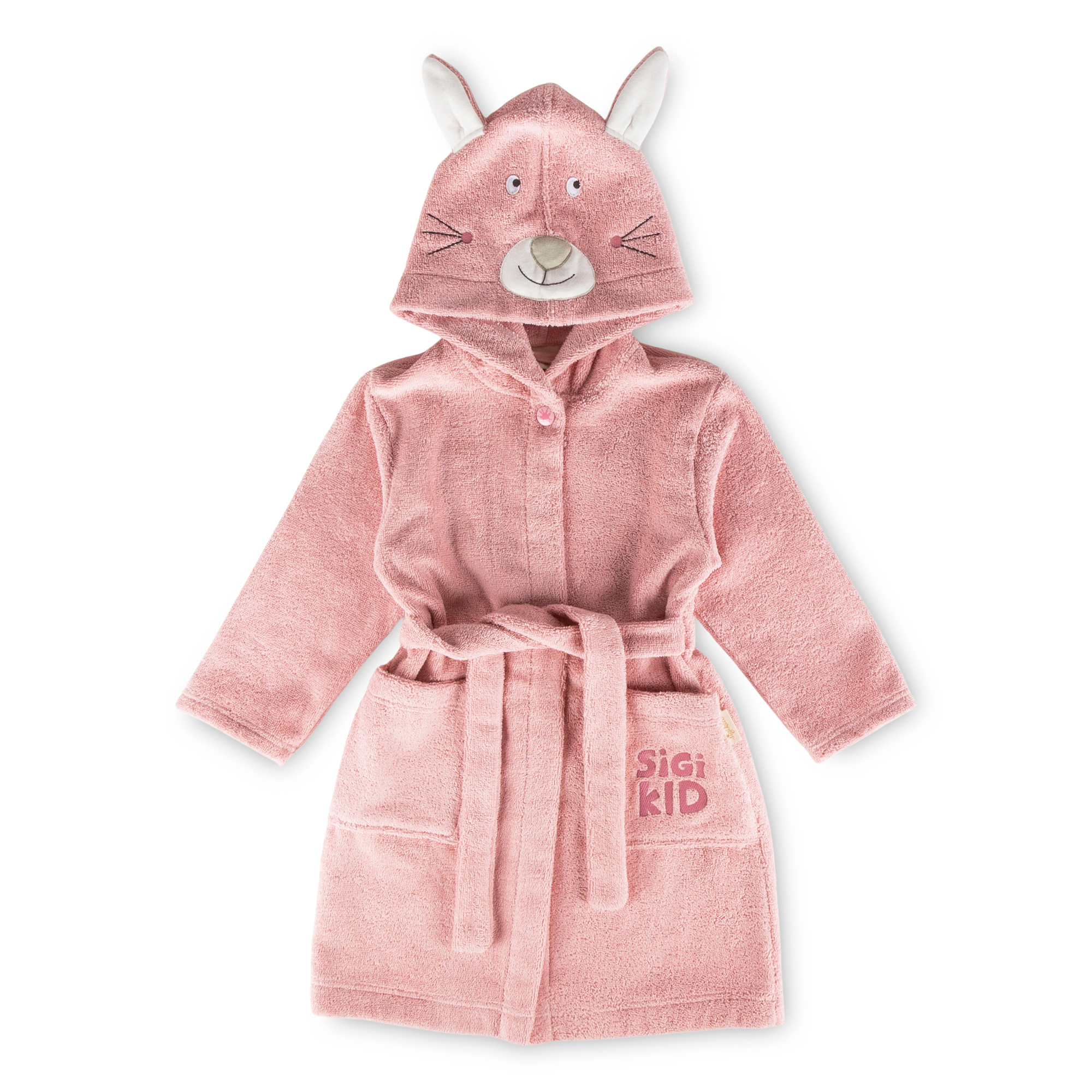 Girls' bunny bath robe, hooded