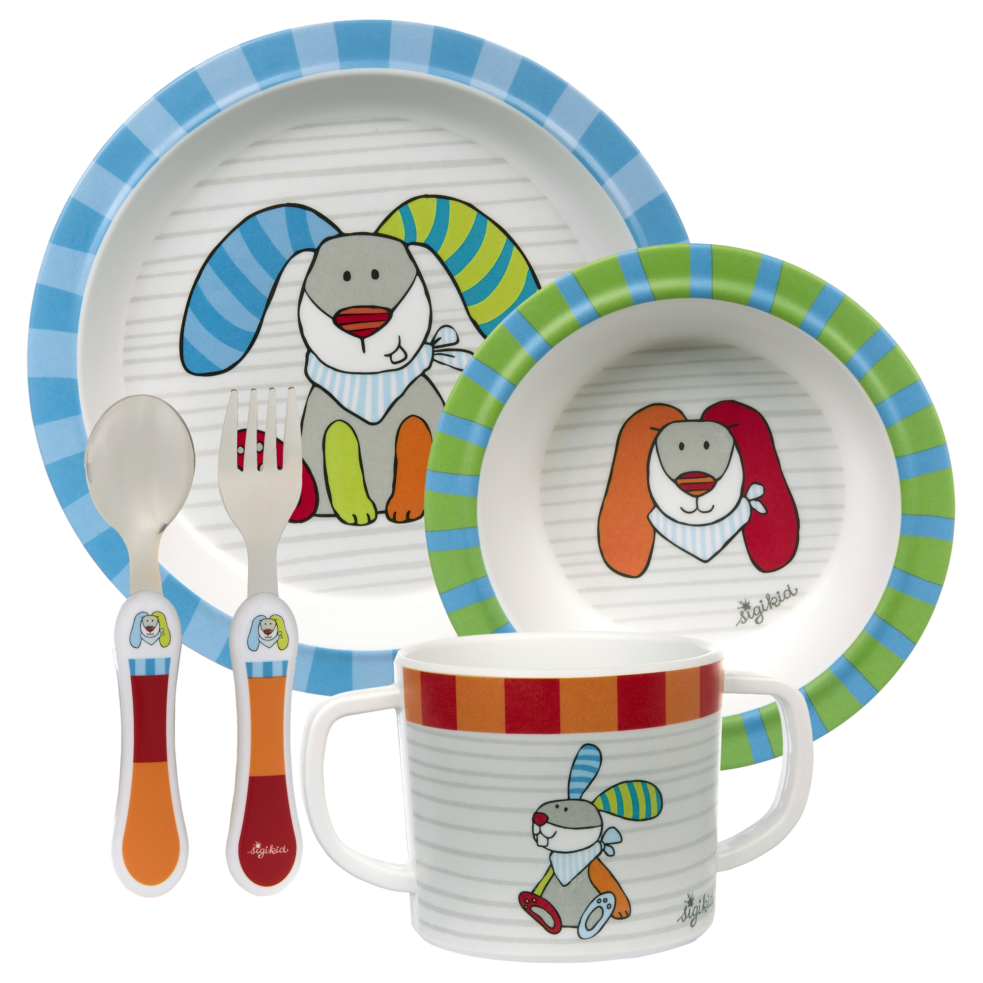 Kinder Geschirr-Set Hase Ringel Dingel, rPET