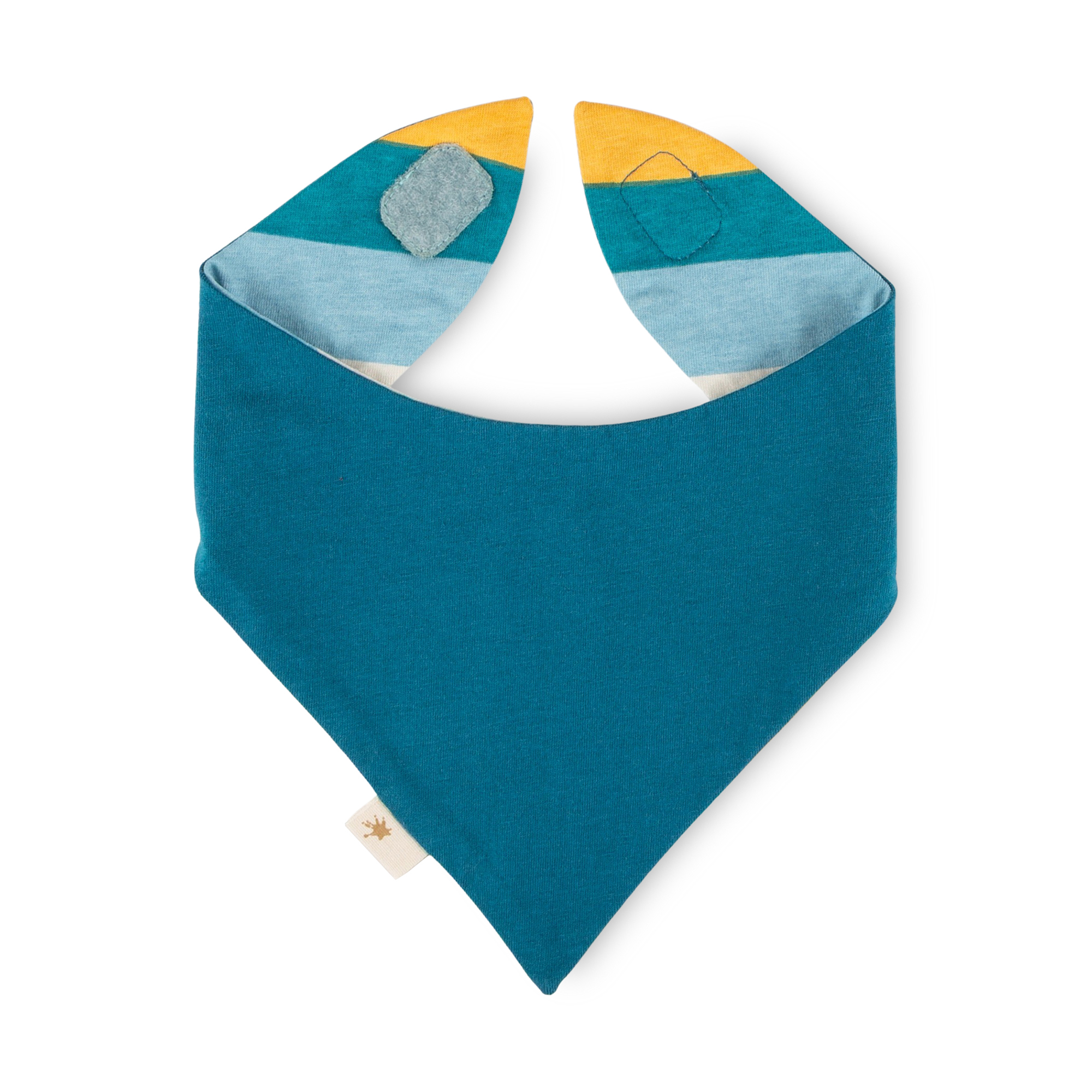 Baby Wendehalstuch Fahrzeuge, blaugrün/gestreift