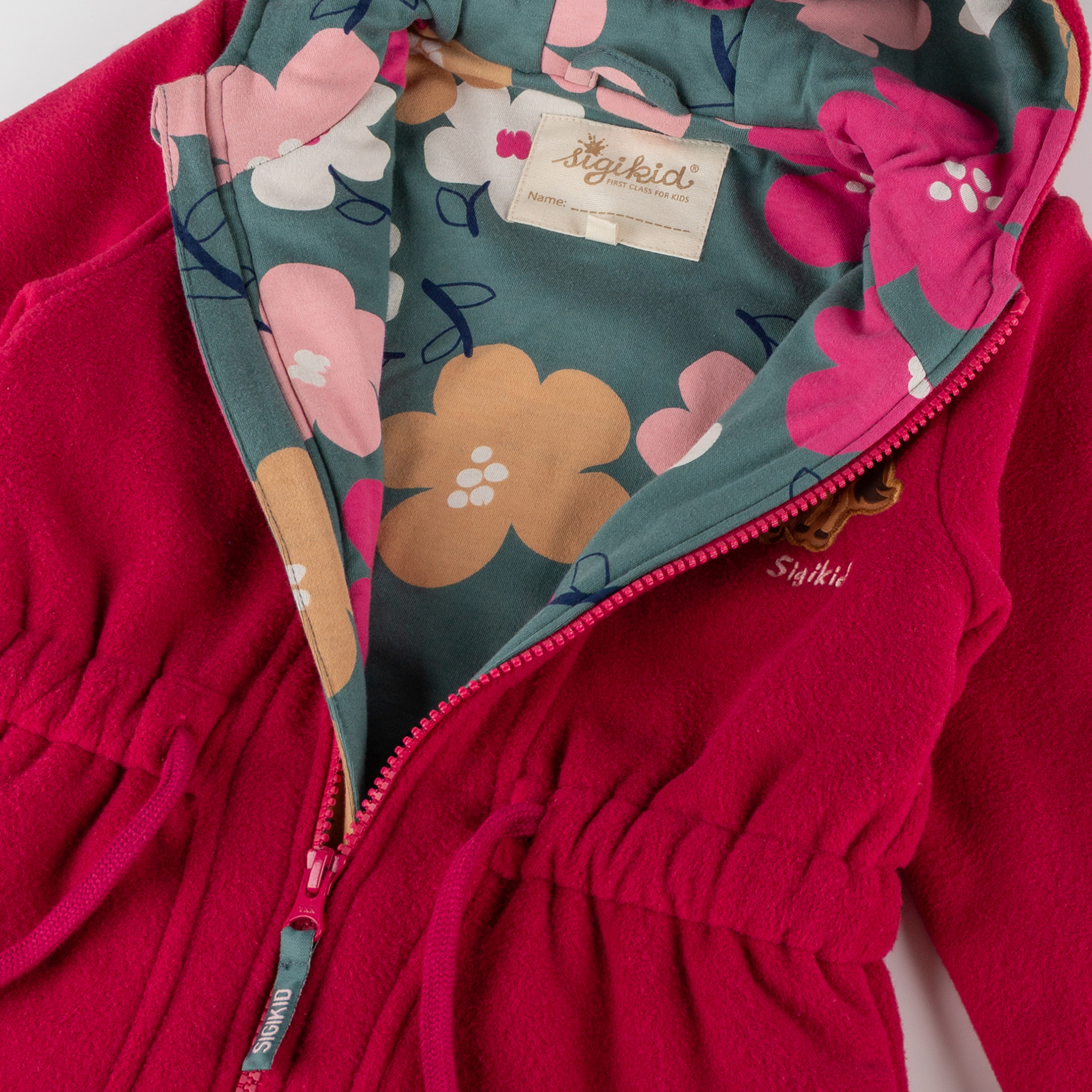 Kinder Fleecejacke Pony Love, dunkelrot