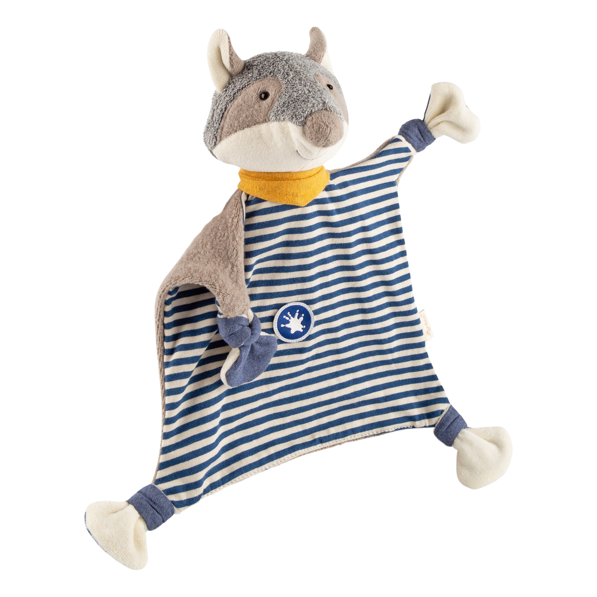 Baby comforter racoon, cotton terry cloth