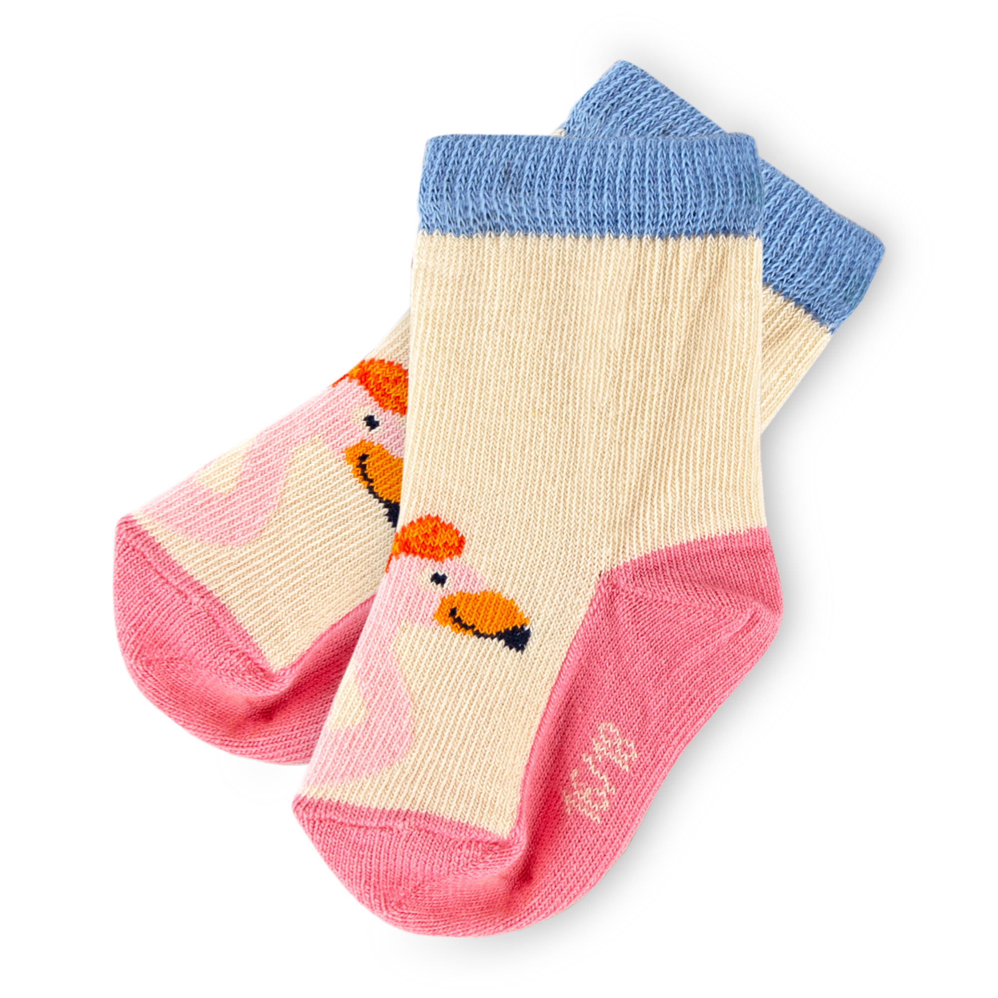 Set of 3 different pairs baby socks, collection "Wild Flamingo"