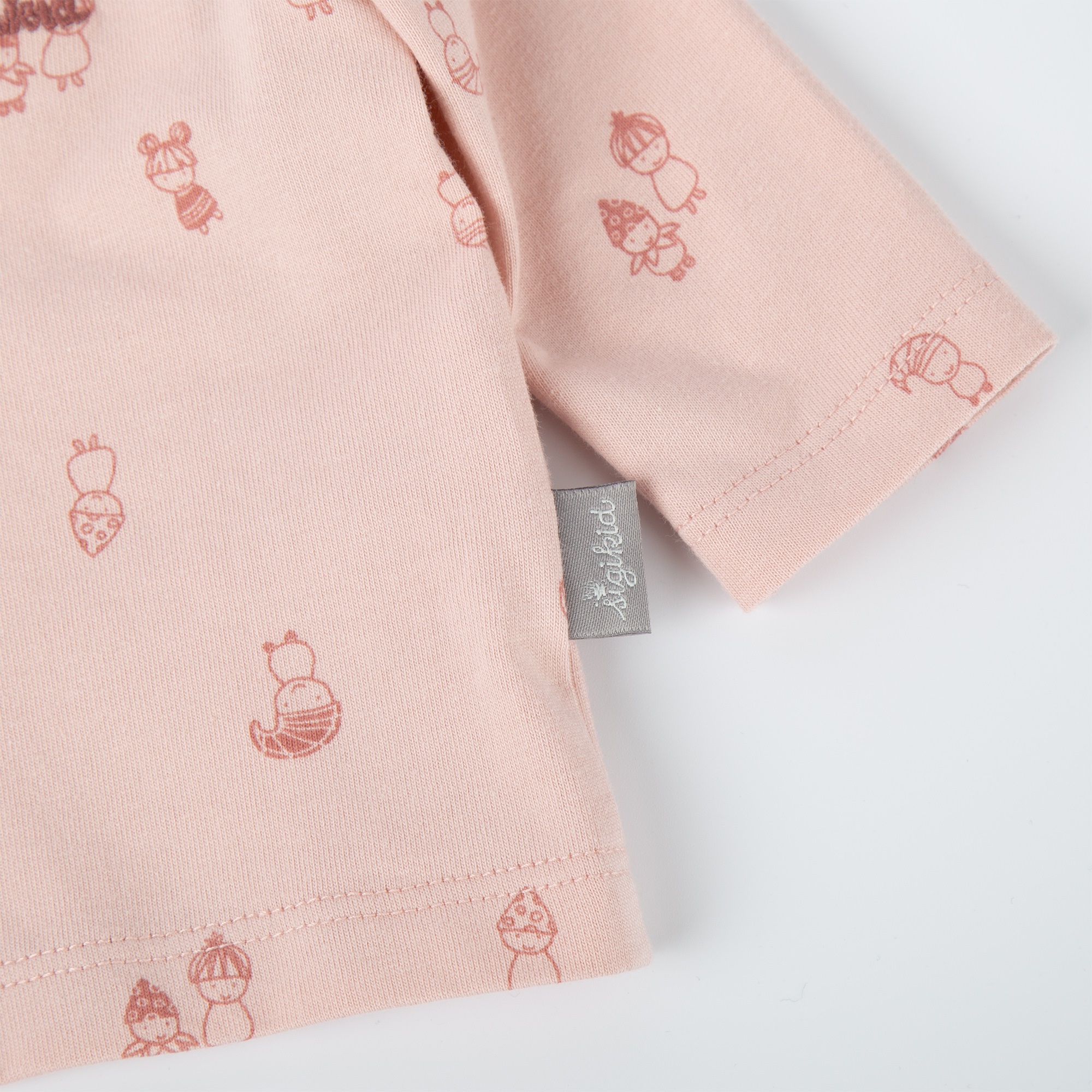 Baby Langarmshirt, rosa bedruckt