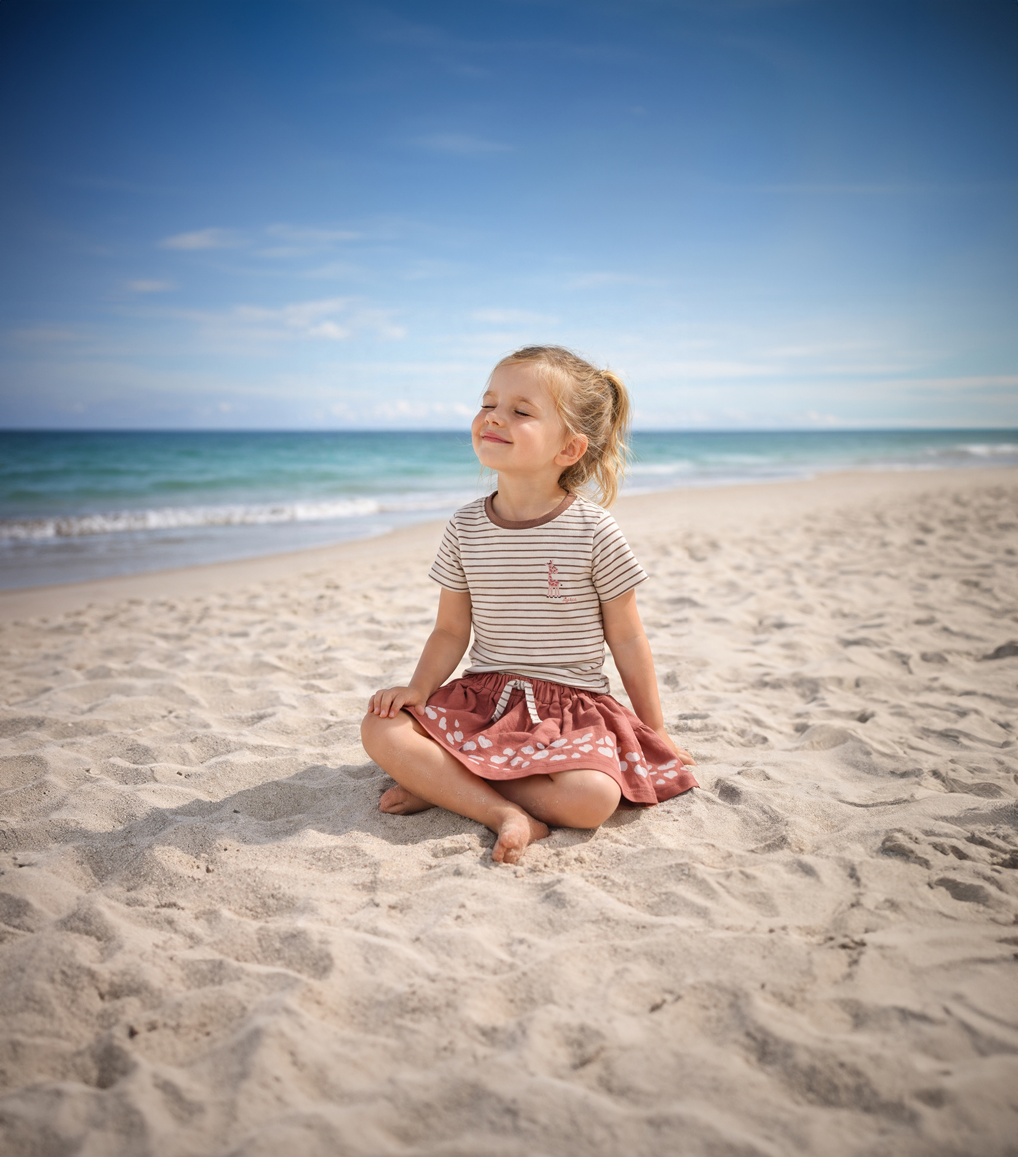 Striped children's T-shirt, Savanne