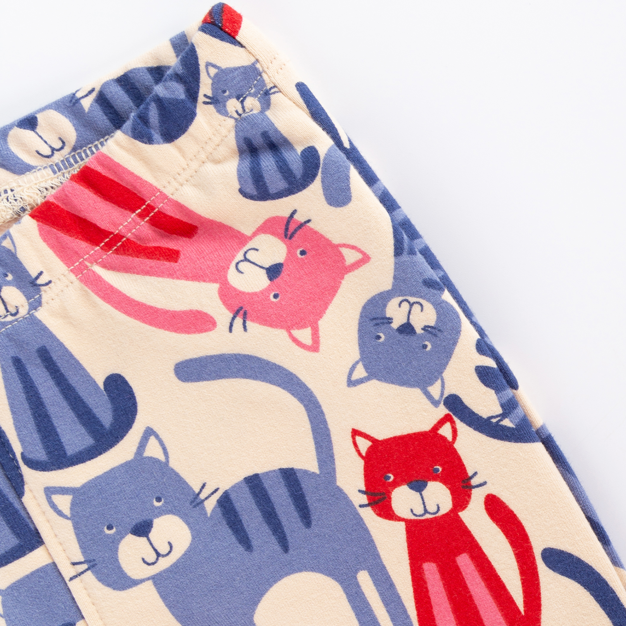 Baby Sweat Leggings mit Katzen-Print