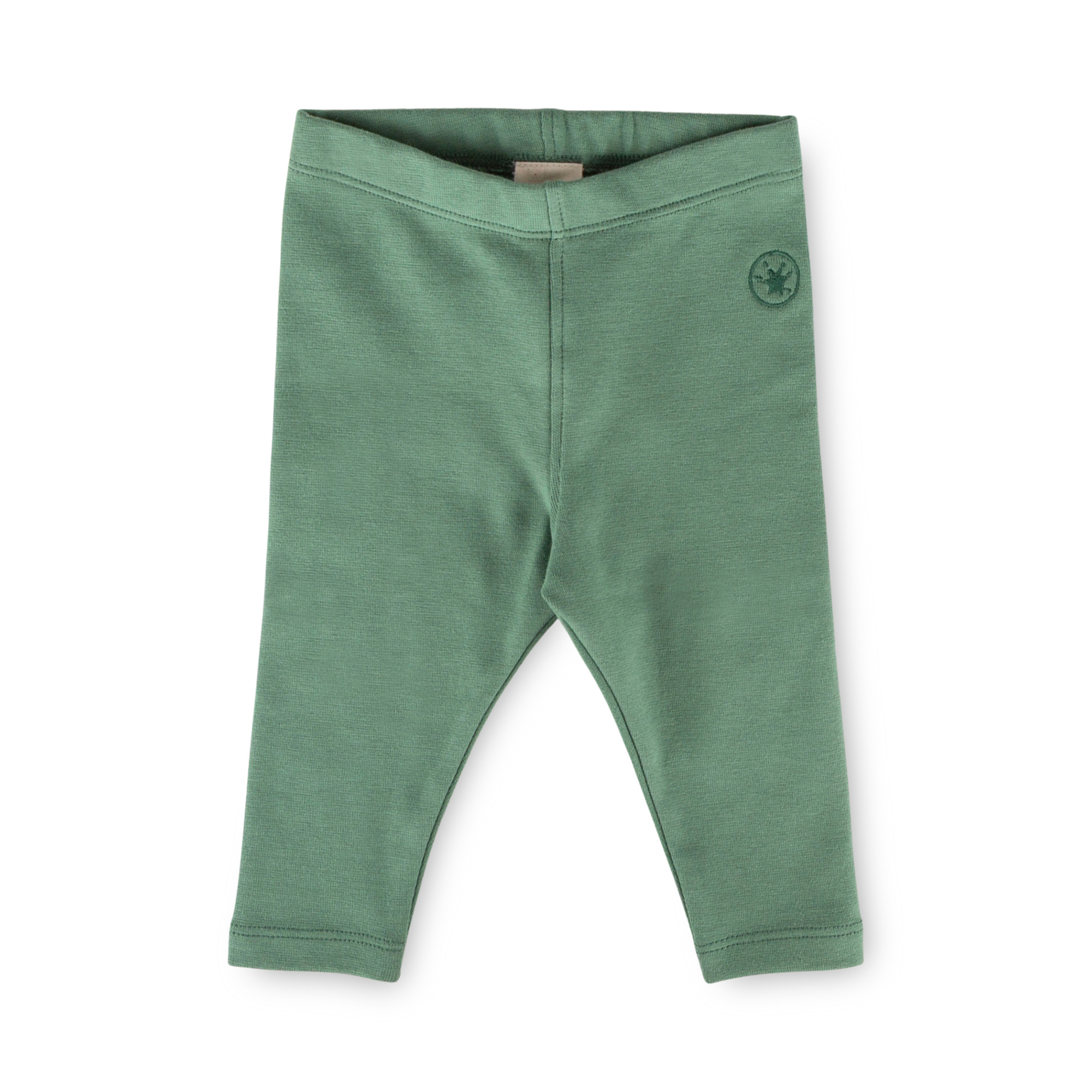 Baby rib knit leggings, pastel green