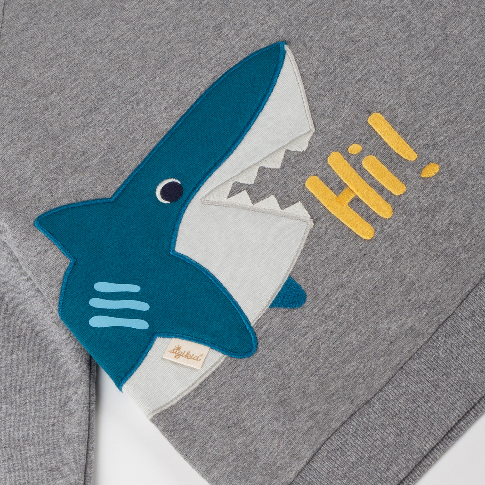 Children's sweatshirt shark, Blue & Bright