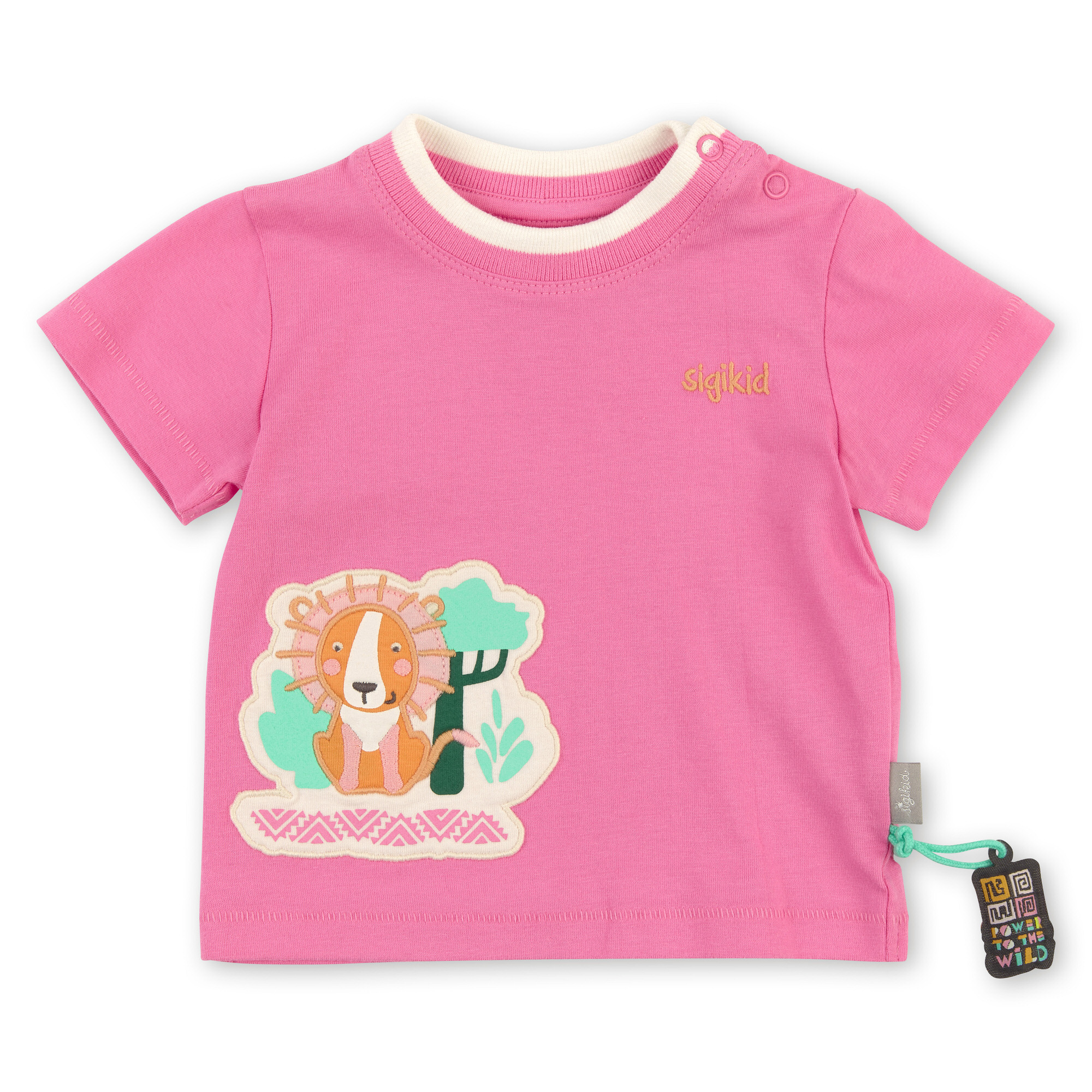 Baby T-Shirt in Pink mit Löwen Motiv
