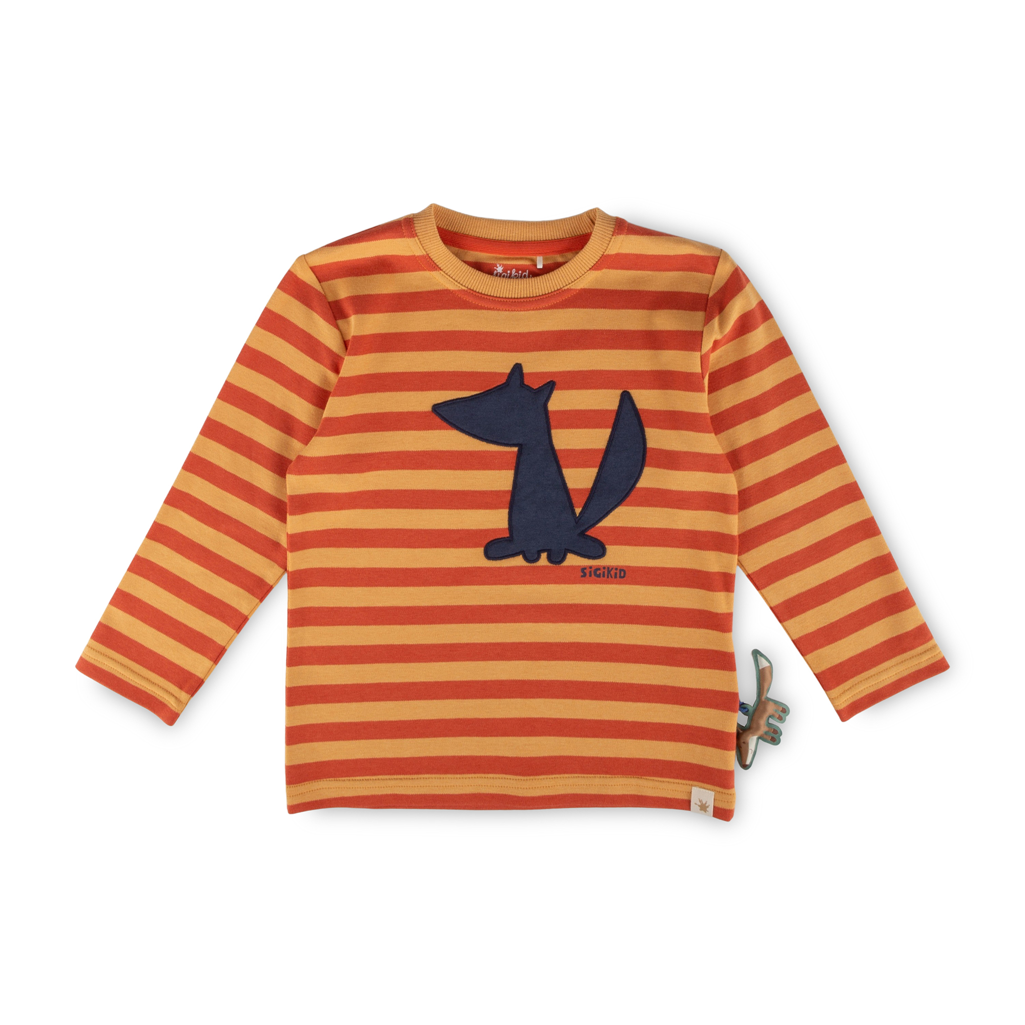 Kinder Langarmshirt Fuchs Wild Fox, orange-gelb gestreift