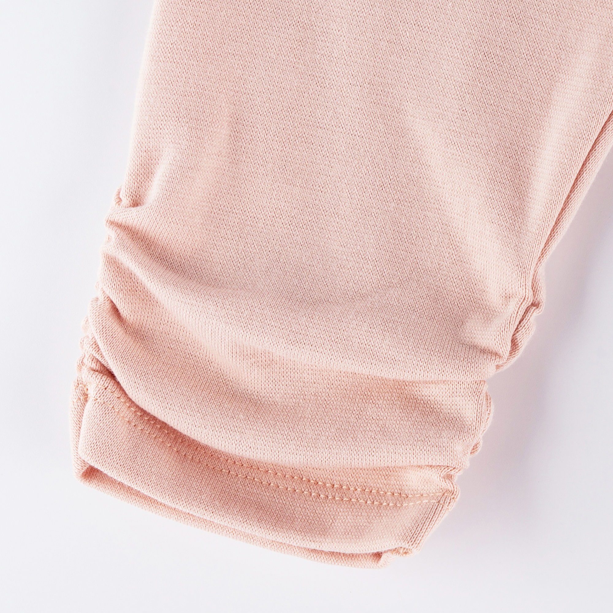 Children's rib knit capri leggings, pale pink