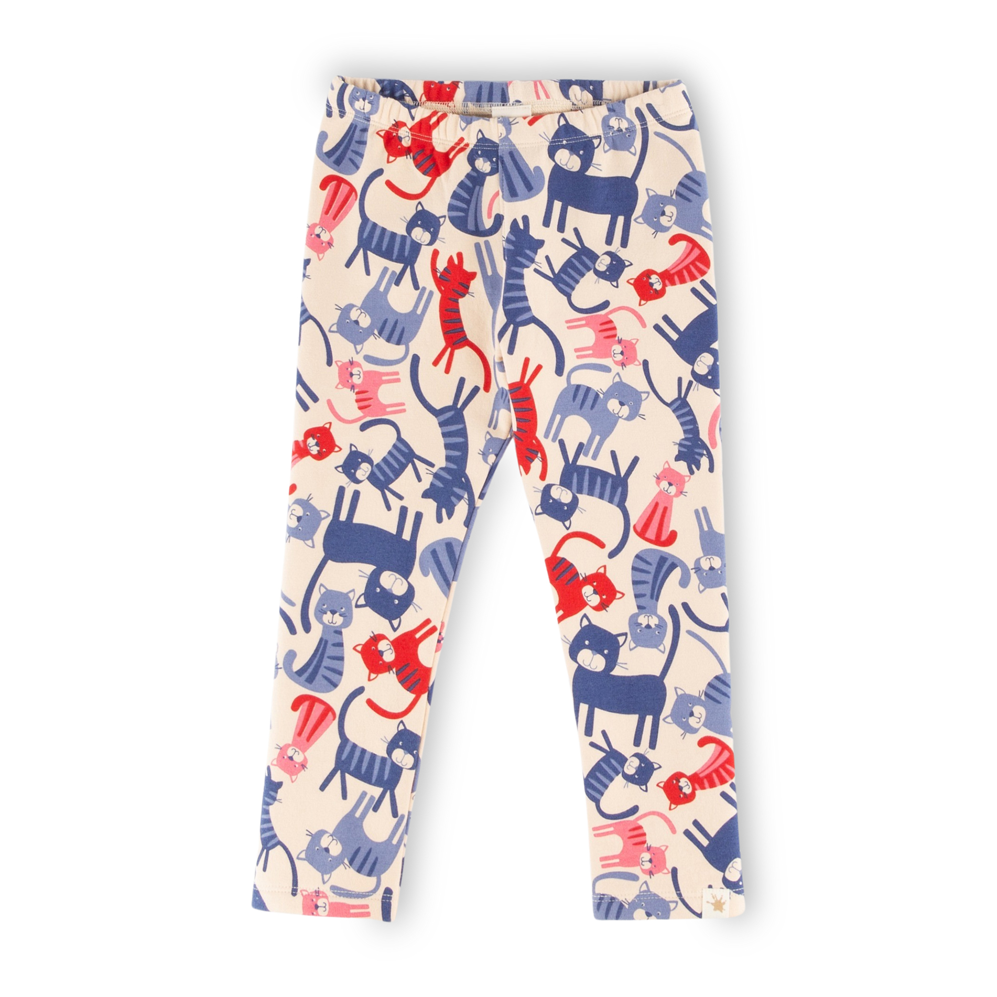 Kinder Sweat Leggings, bunter Katzenprint