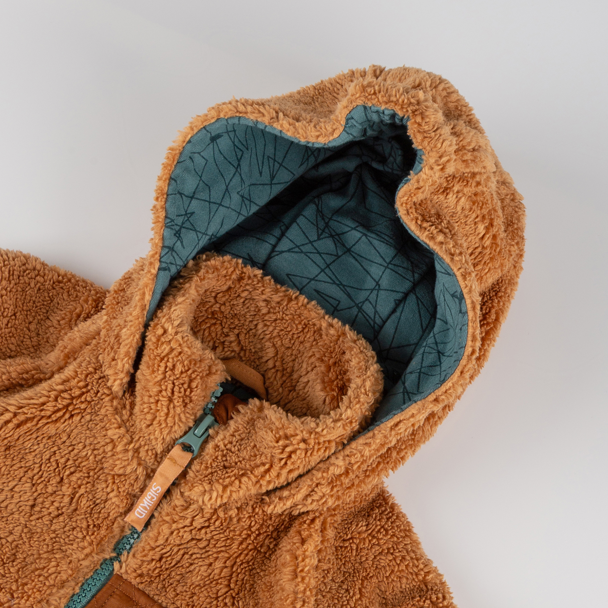 Hooded teddy fleece jacket, lined, Wild Fox