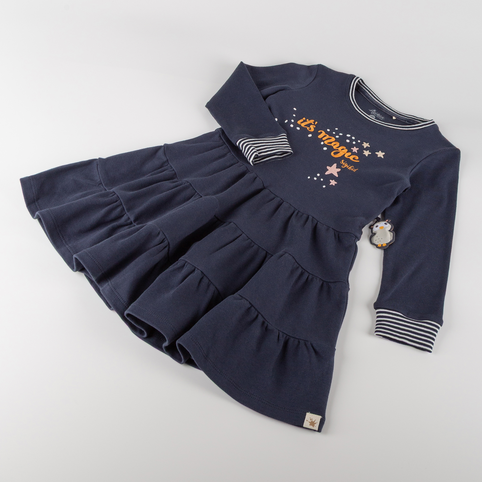 Kinder Kleid Eule Curious Owl, dunkelblau