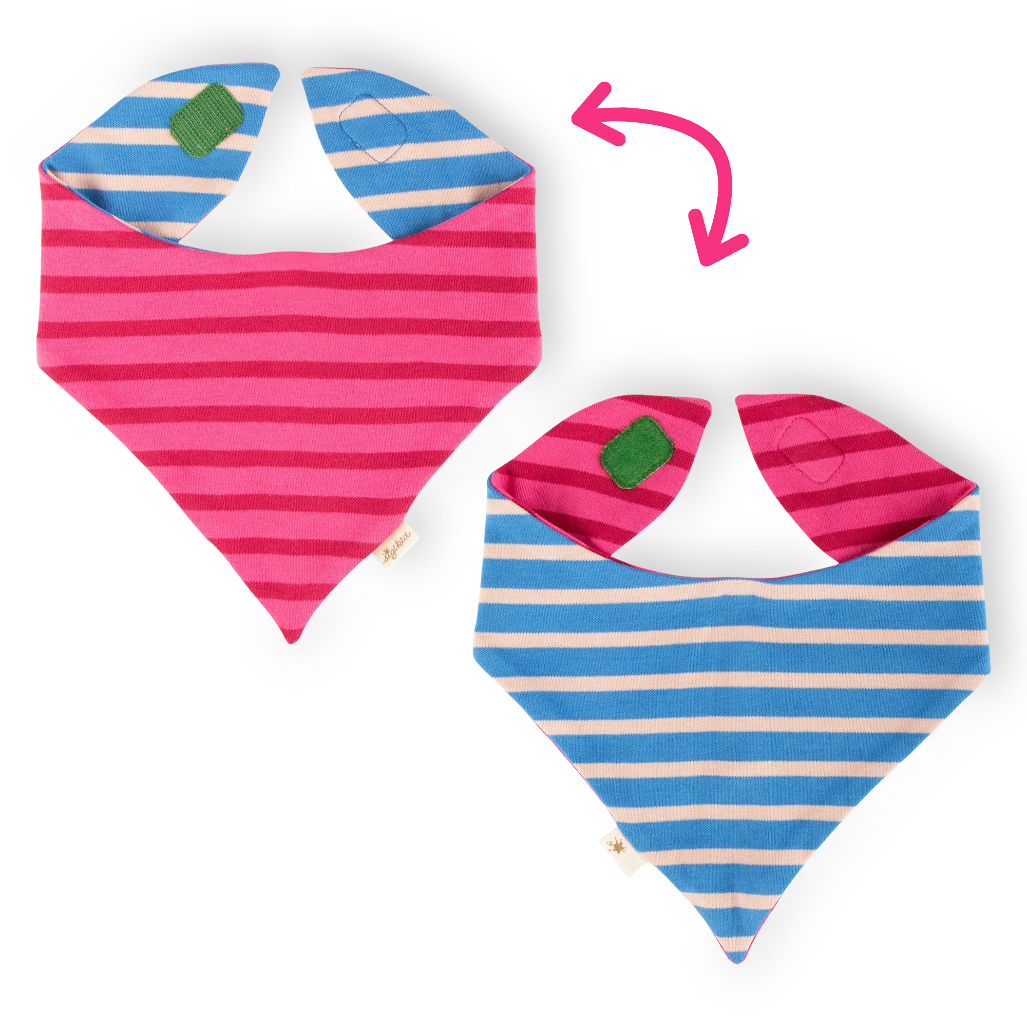 Reversible baby bandana bib Crazy Llama Reversible baby bandana bib Crazy Llama
