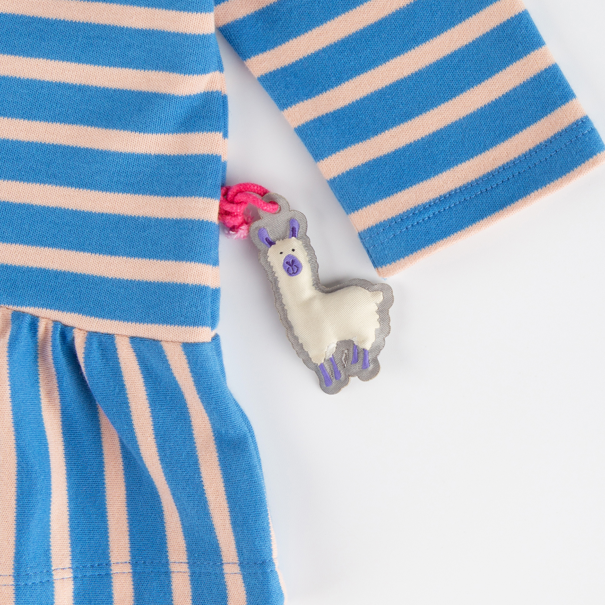 Baby Kleid Crazy Lama, blau gestreift Baby Kleid Crazy Lama, blau gestreift