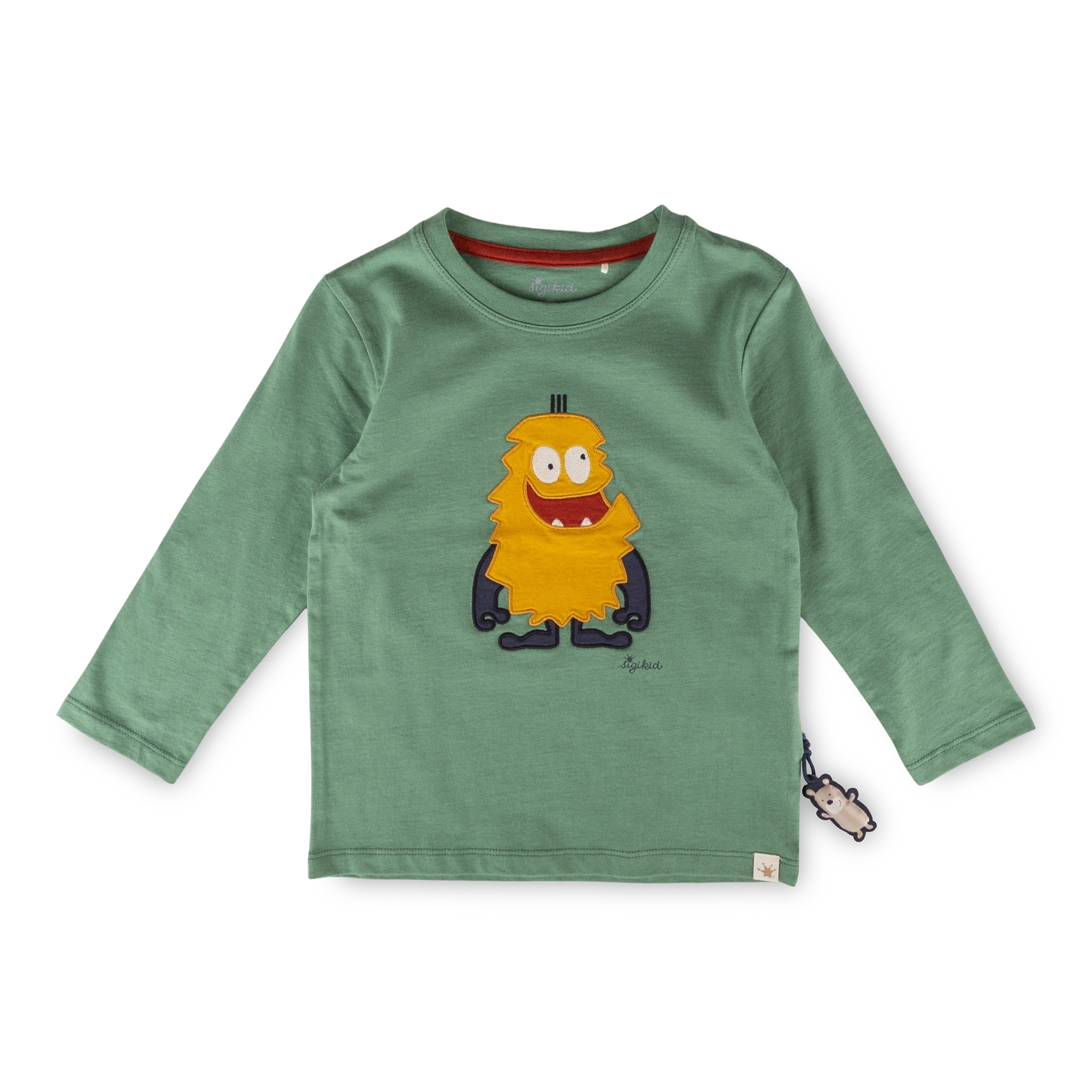 Children's long sleeve Tee monster, light green