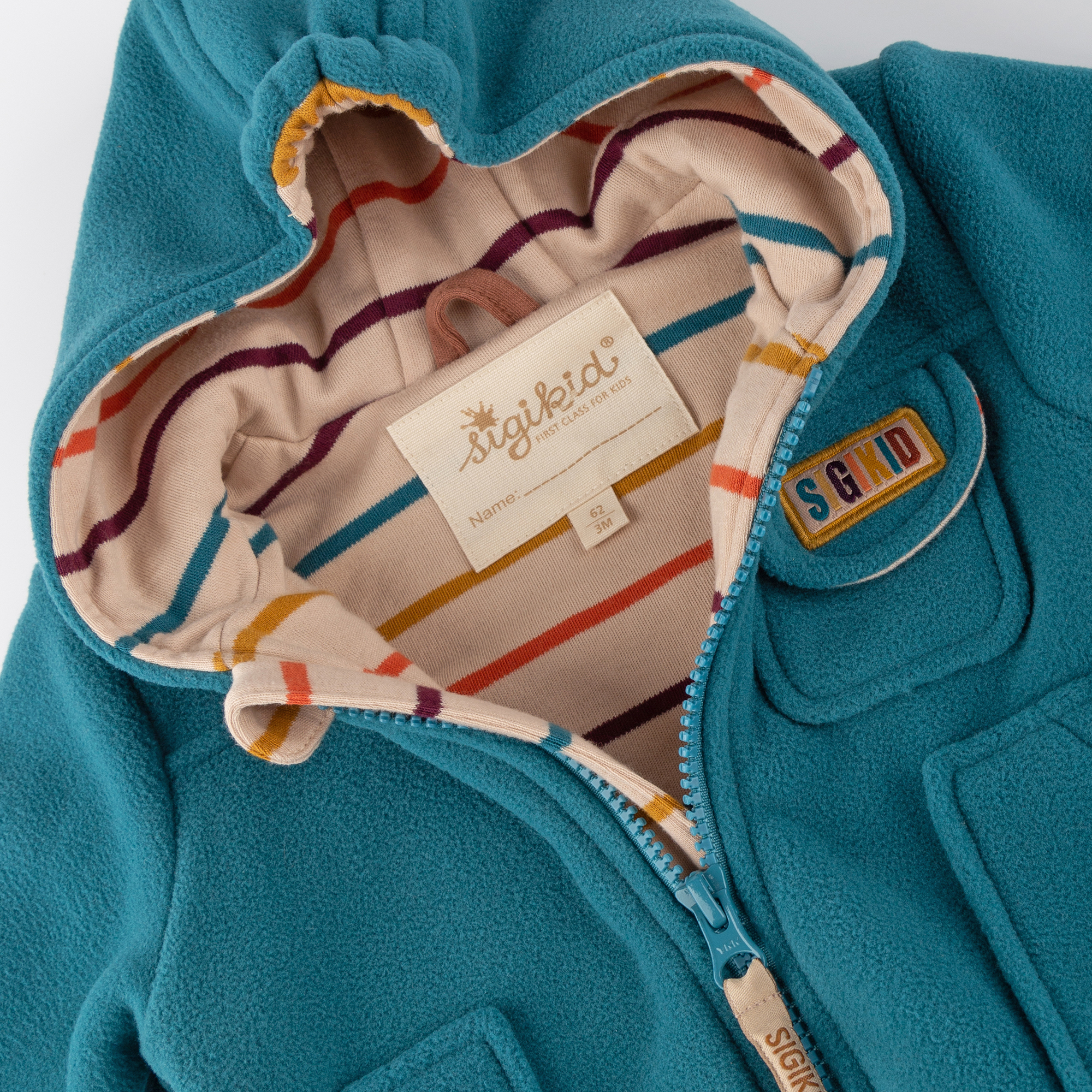 Baby Fleecejacke mit Kapuze, grün